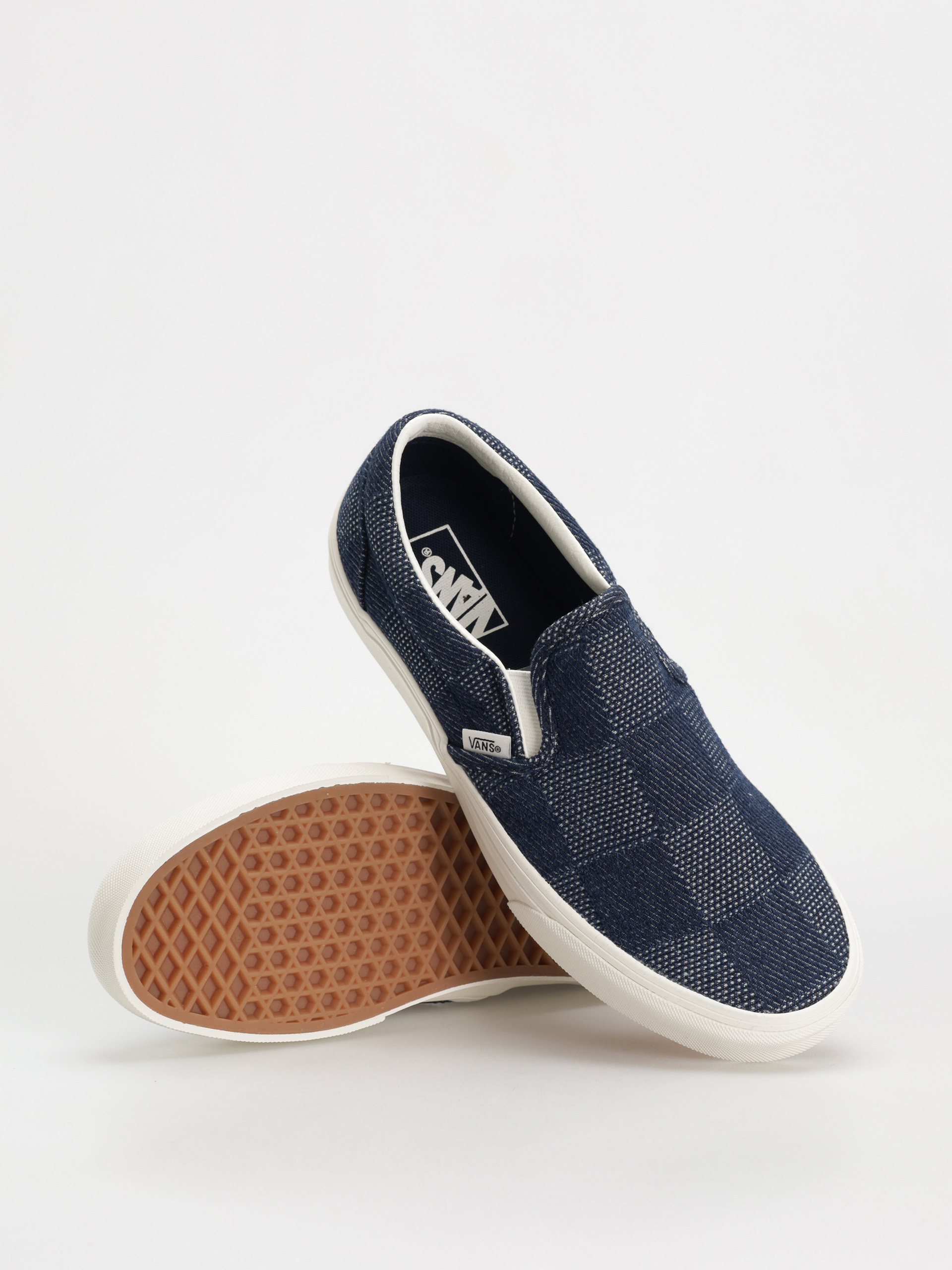 Cipők Vans Classic Slip On (denim check navy)