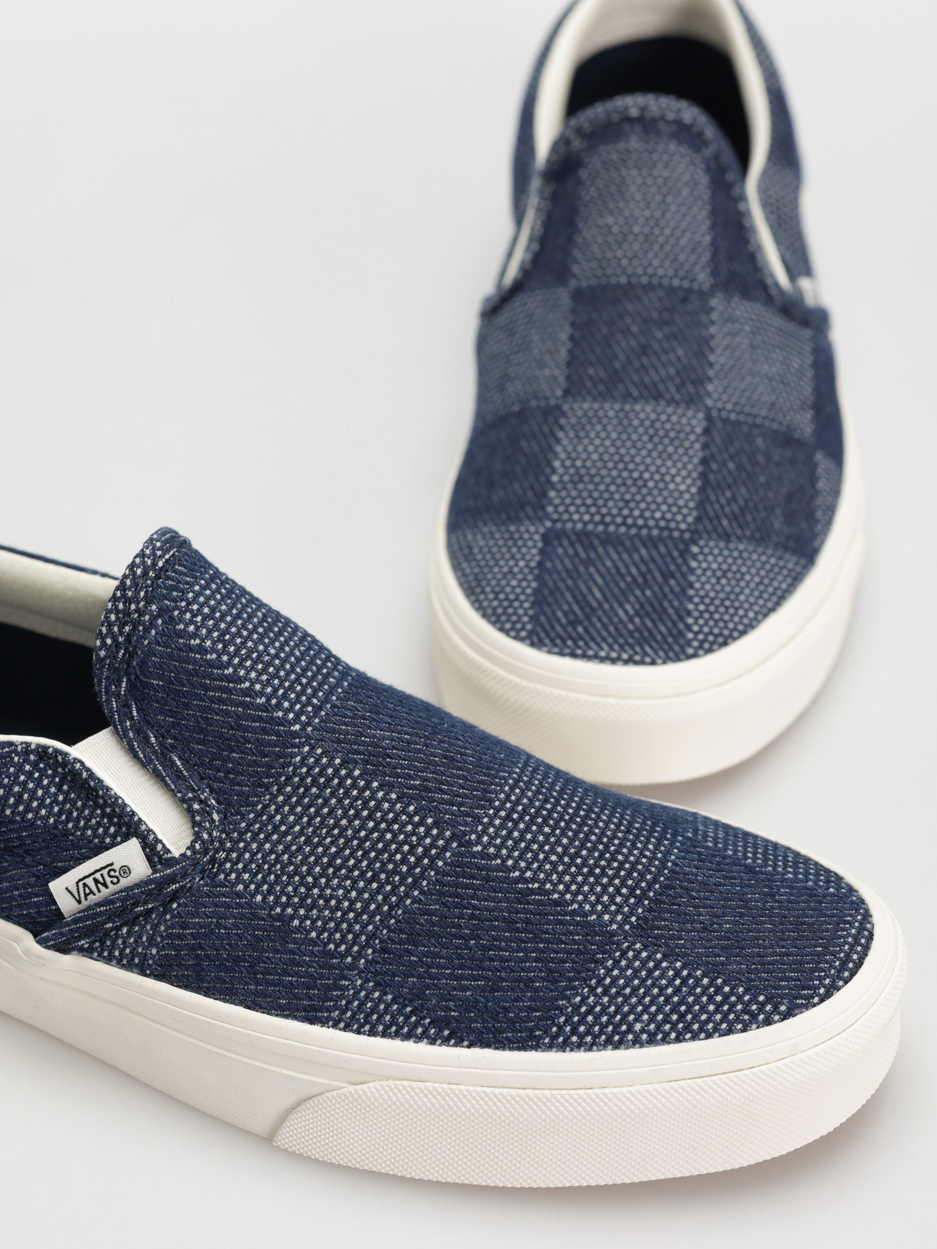 Cipők Vans Classic Slip On (denim check navy)
