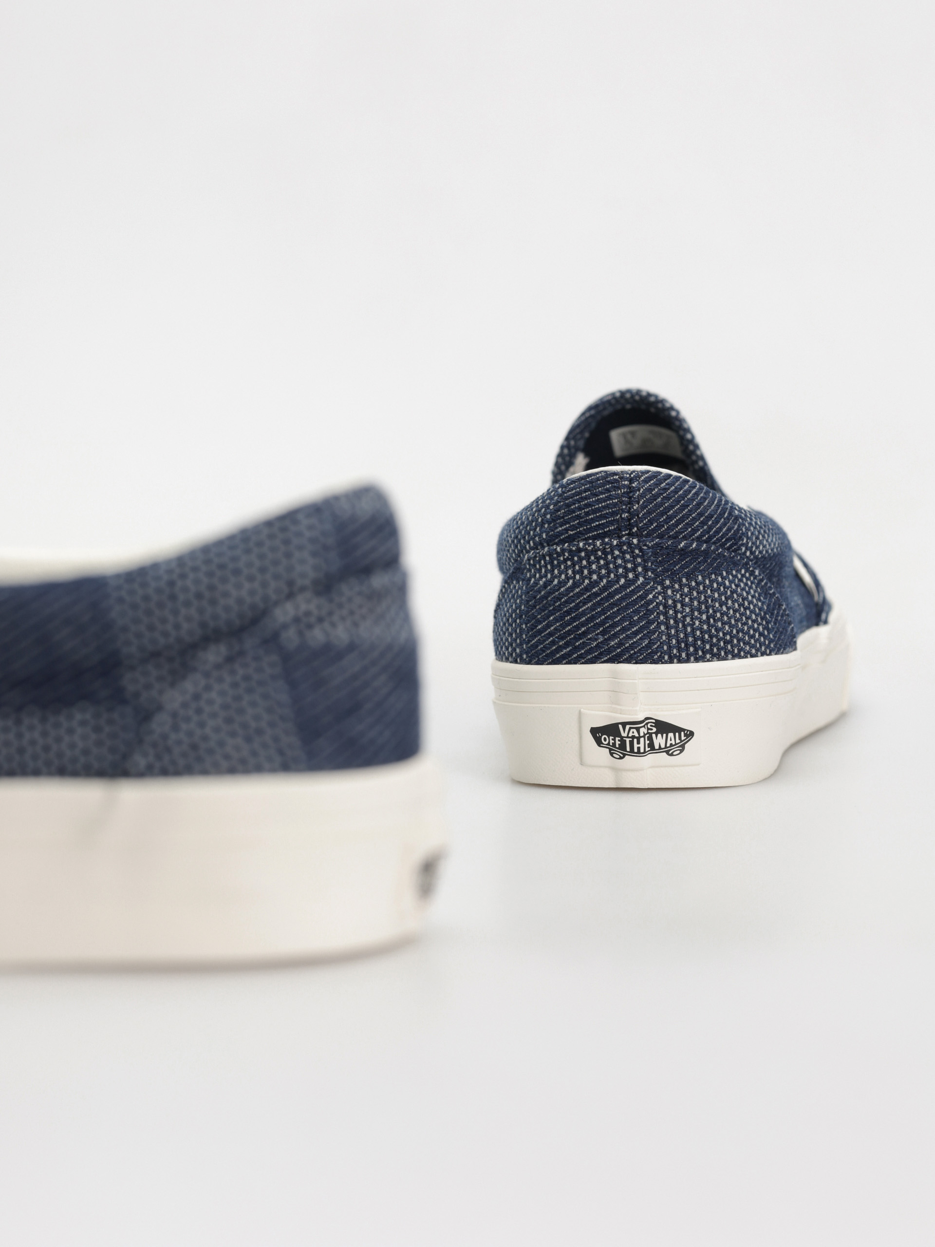 Cipők Vans Classic Slip On (denim check navy)