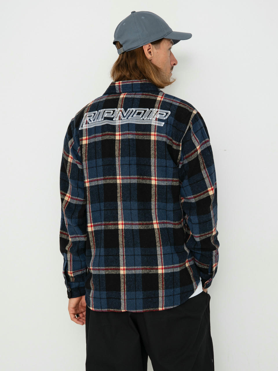 Ing RipNDip Robo Button Up Flannel (navy)