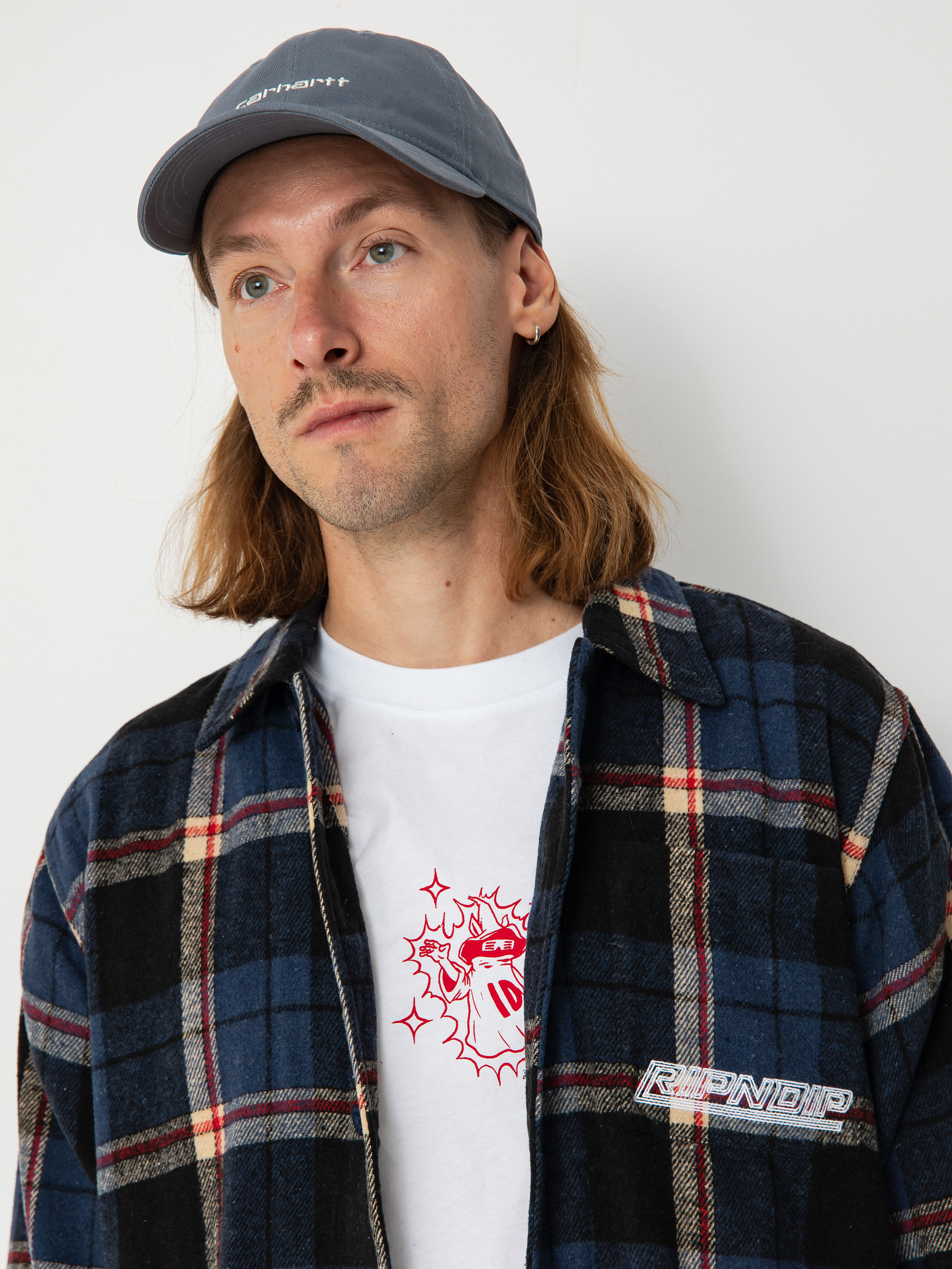 Ing RipNDip Robo Button Up Flannel (navy)