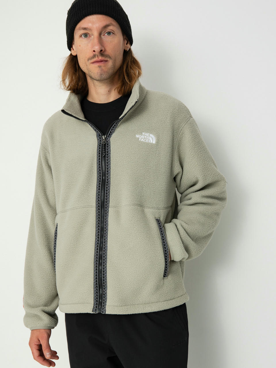 Férfi Polár pulóver The North Face Tnf Fleeski FZ (clay grey)