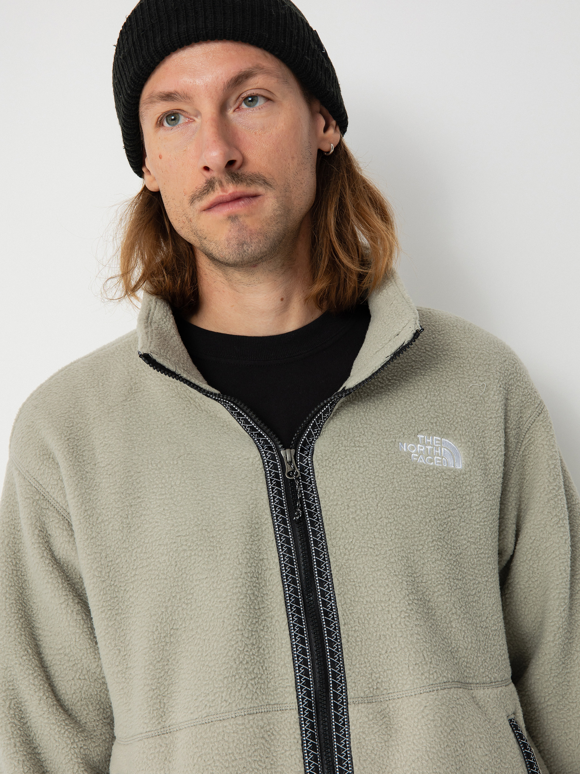 Férfi Polár pulóver The North Face Tnf Fleeski FZ (clay grey)