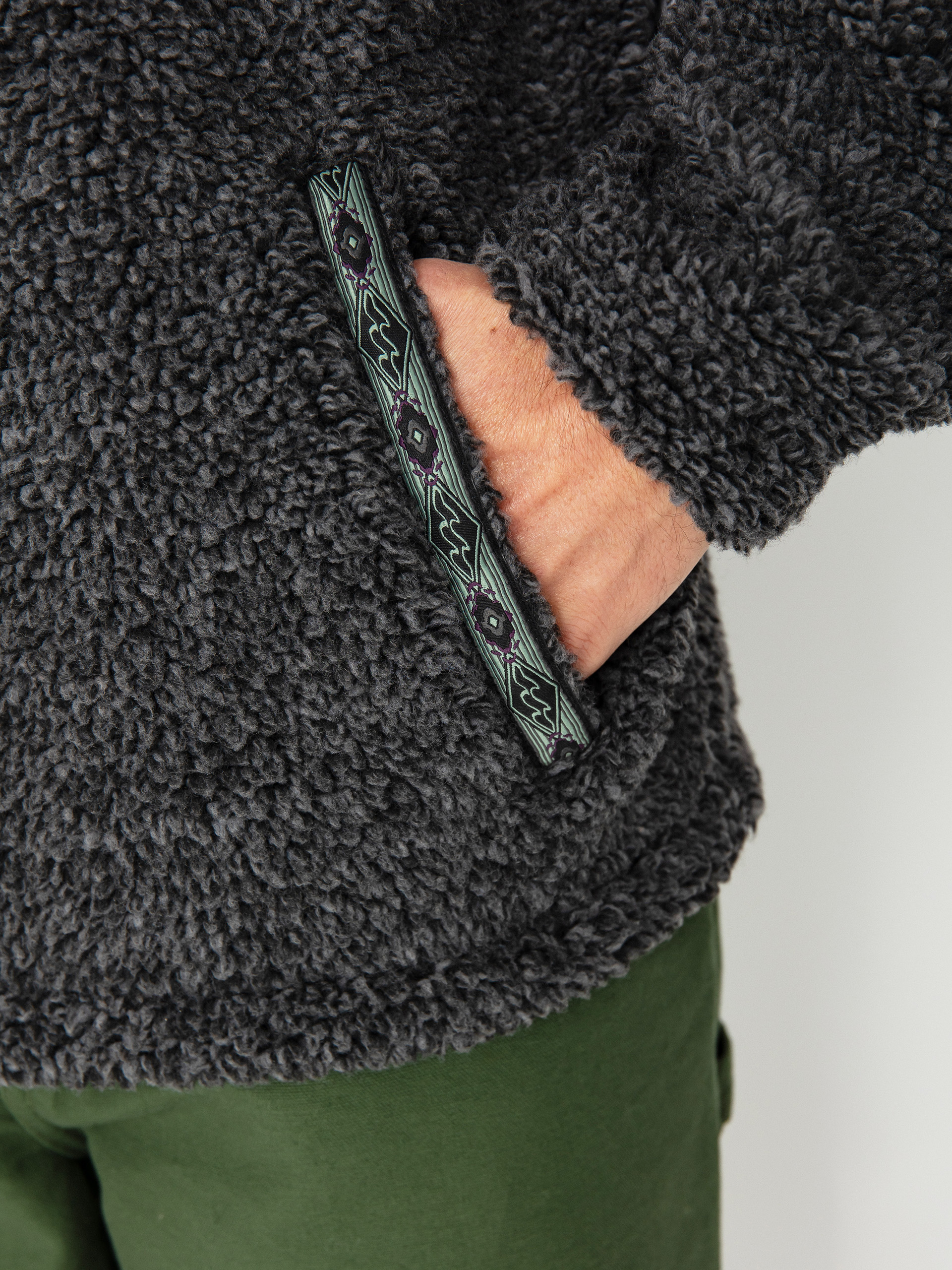 Férfi Billabong Boundary Tombstone Polár pulóver (black heather)