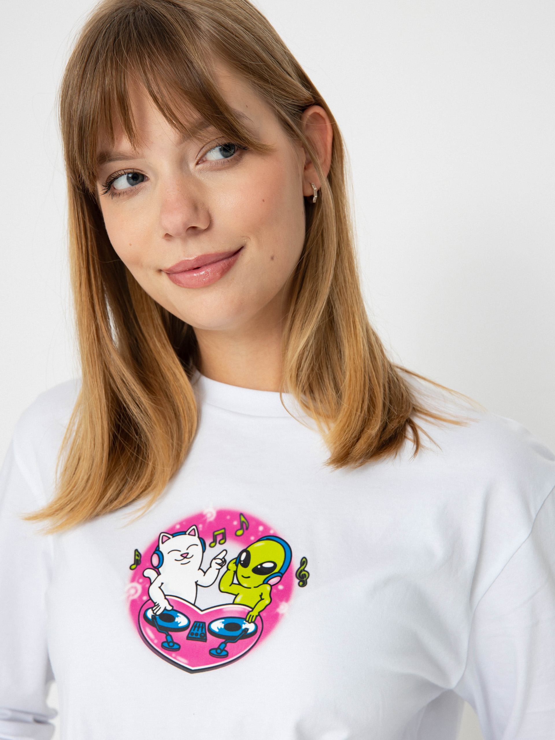 Hosszú ujjú felső RipNDip Love Is Ripndip Cropped (white)