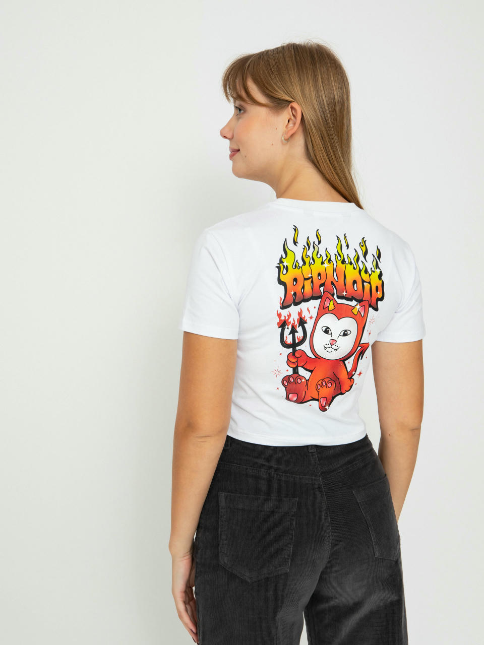 RipNDip Scary Cute Cropped Baby Póló (white)