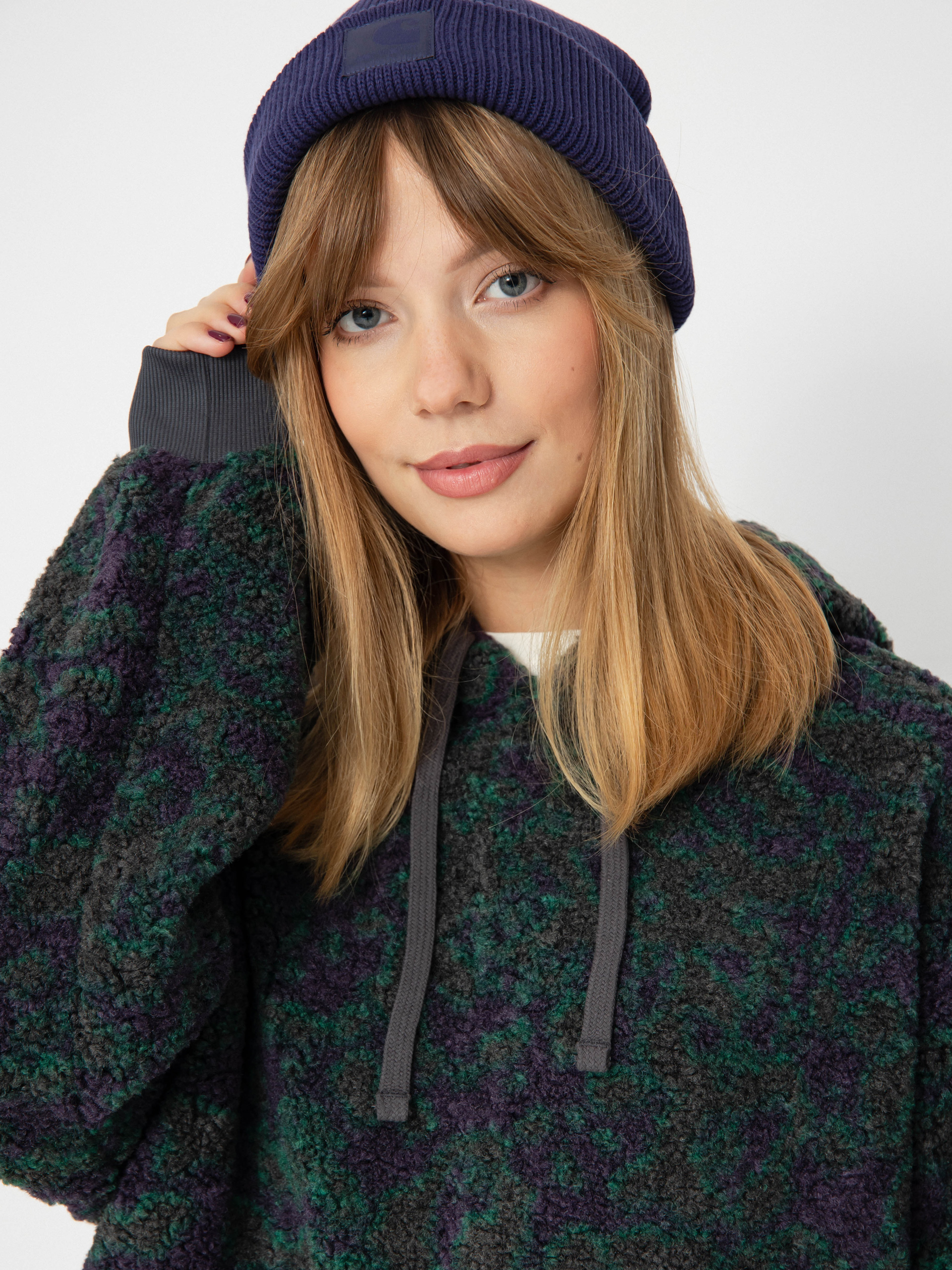 Vans Collett Boucle Loose HD Wmn Kapucnis pulóver (asphalt)