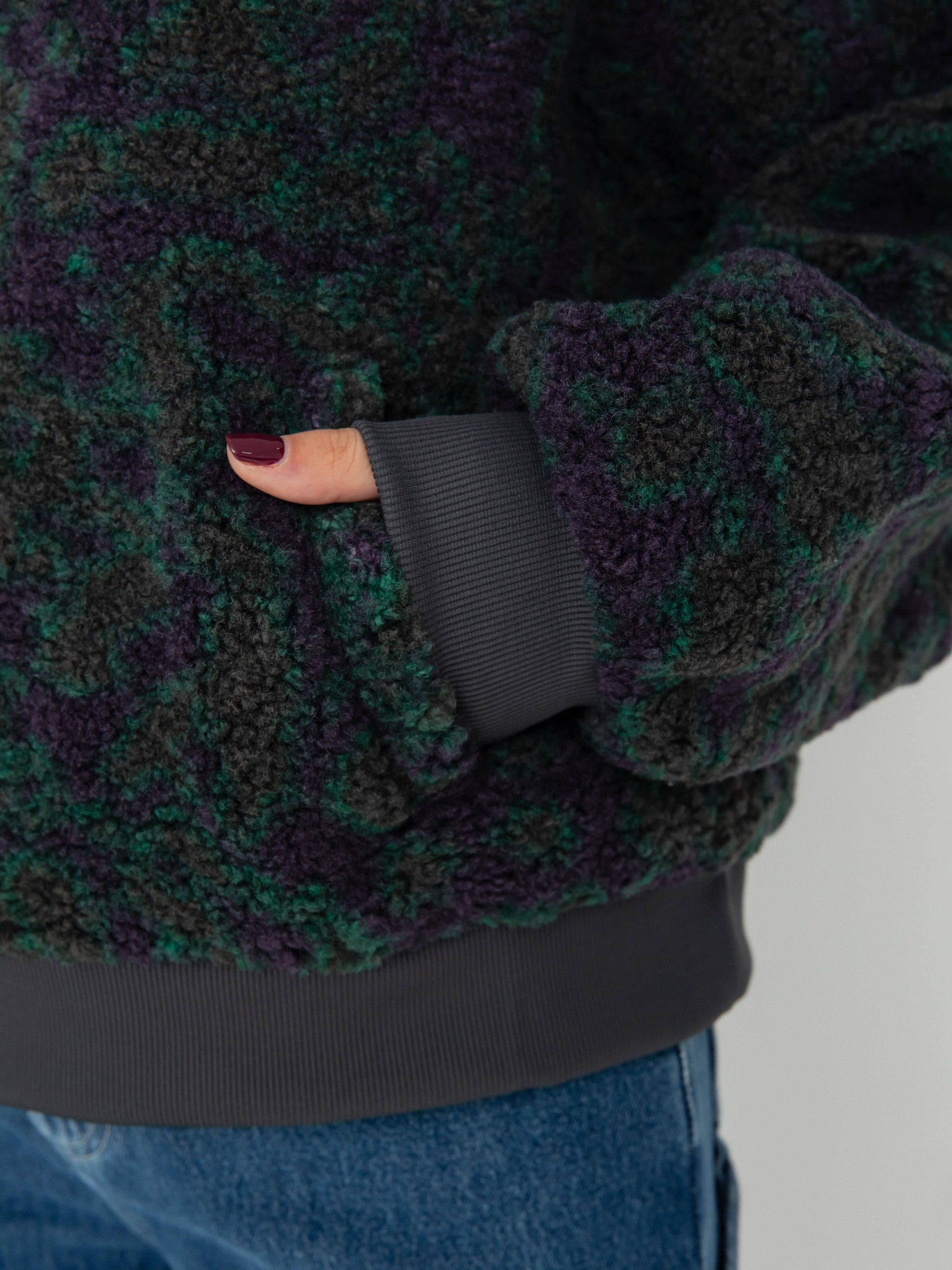 Vans Collett Boucle Loose HD Wmn Kapucnis pulóver (asphalt)