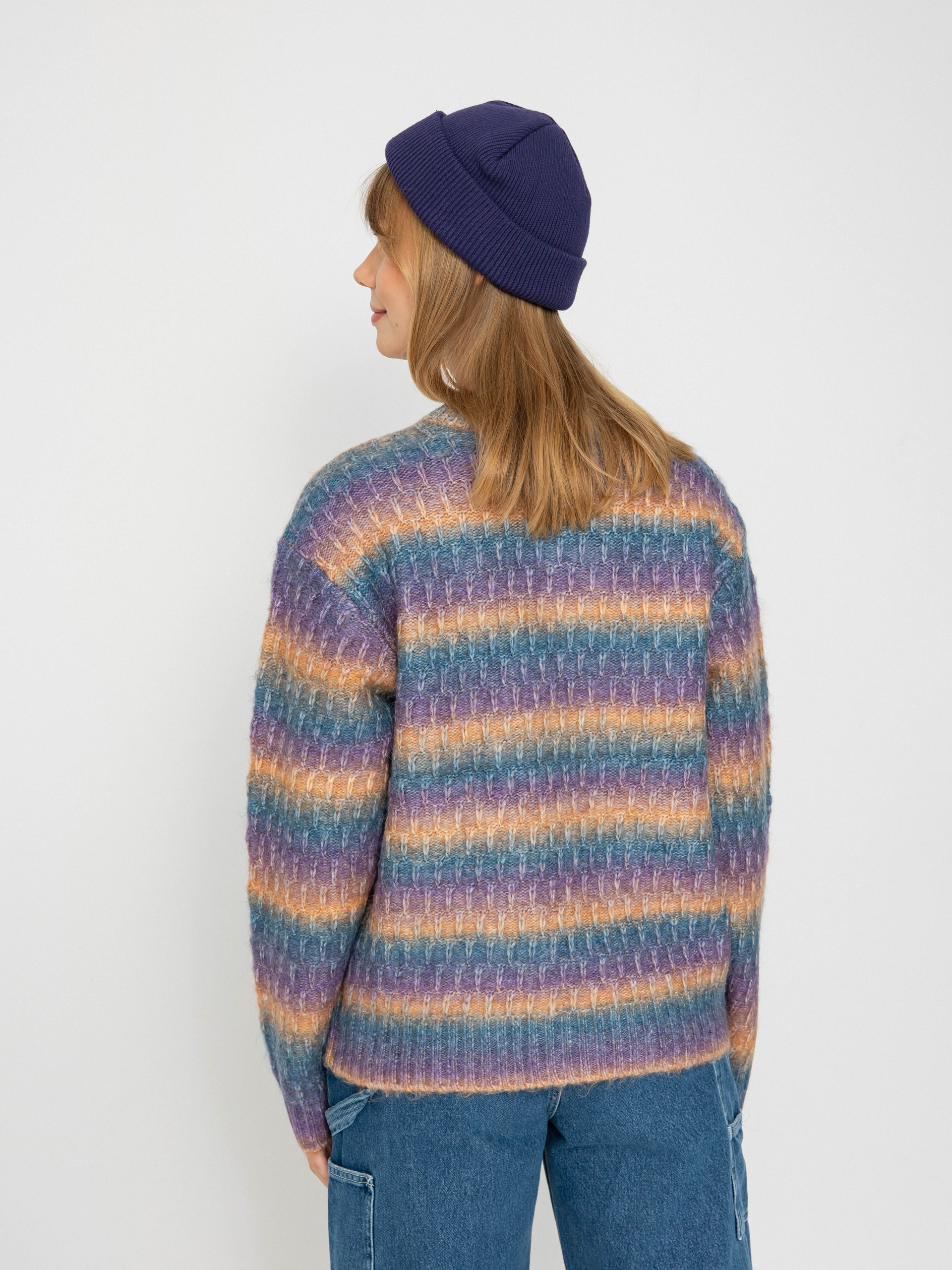 Pulóver OBEY Daytrip Crew Sweater Wmn (purple multi)