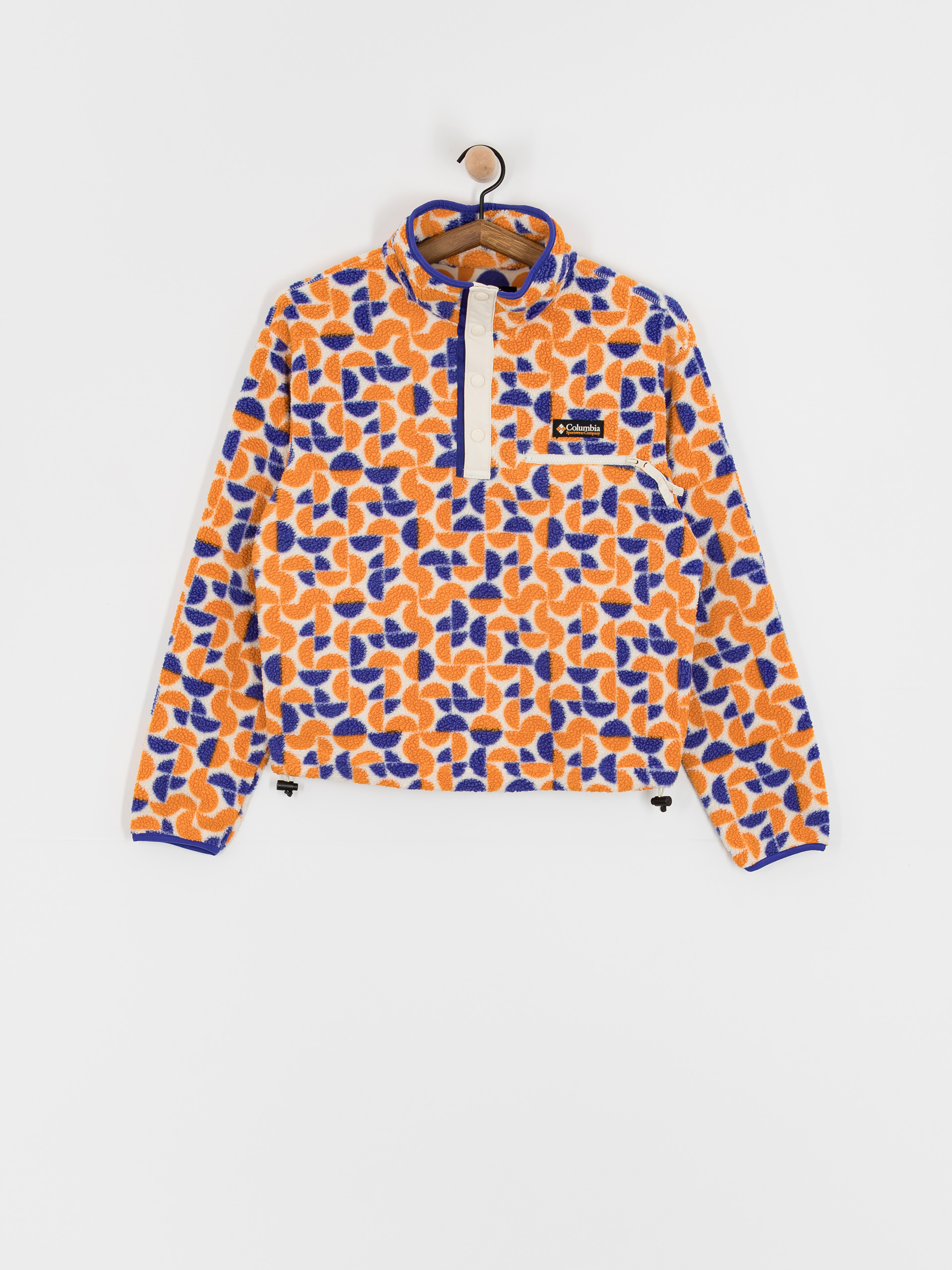 Női Polár pulóver Columbia Helvetia II Printed Cropped Half (sunstone retros)