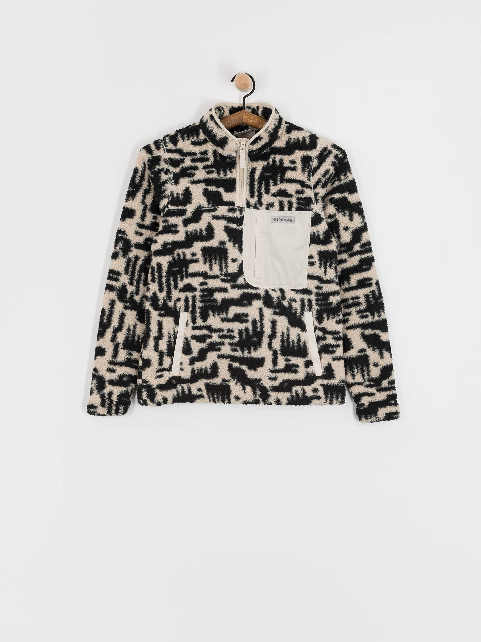 Női Polár pulóver Columbia West Bend 1/4 Zip II (dark stone high)