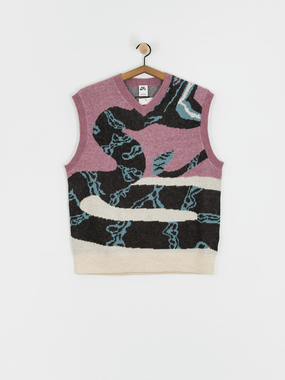 Mellény Nike SB SL Sweater Snake (plum dust/lt orewood brn/black)