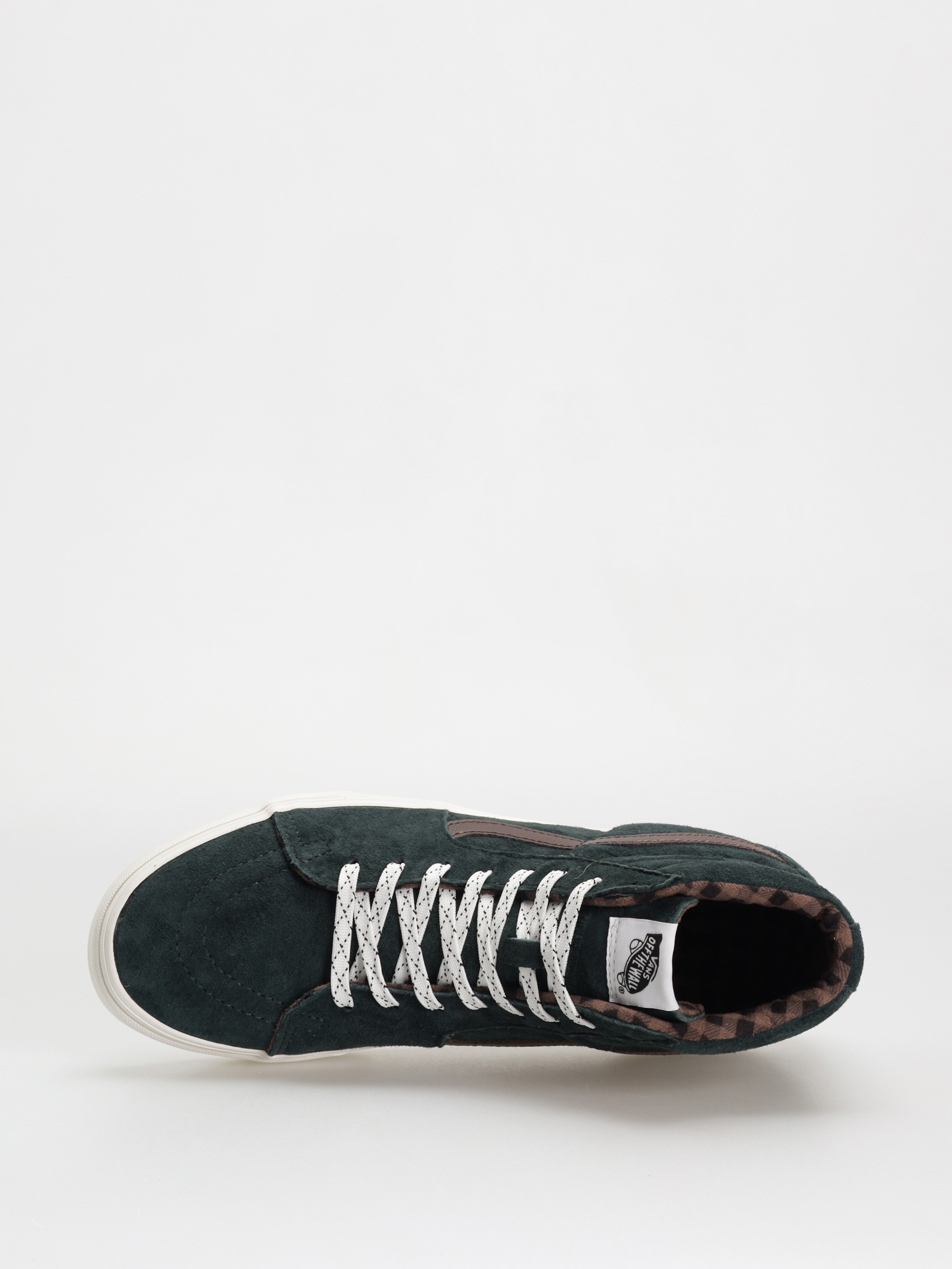 Vans Sk8 Hi Cipők (pig suede plaid scarab)