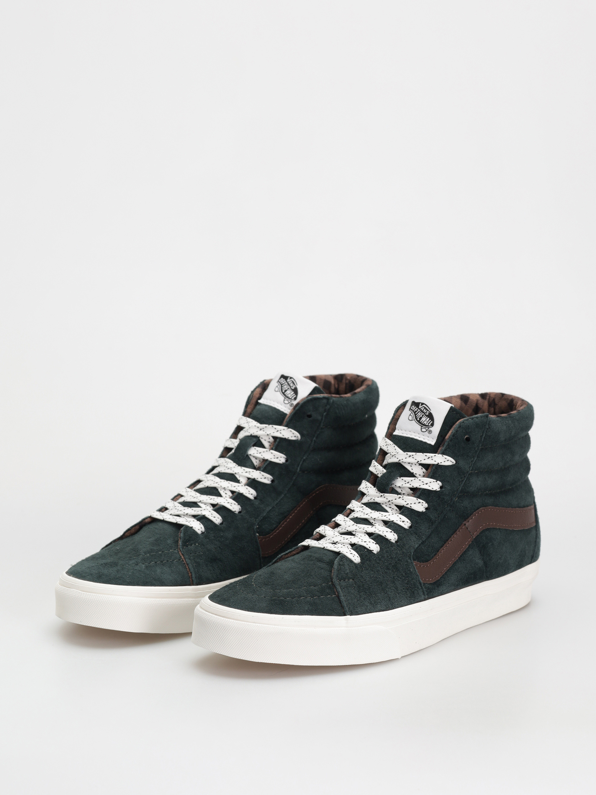 Vans Sk8 Hi Cipők (pig suede plaid scarab)