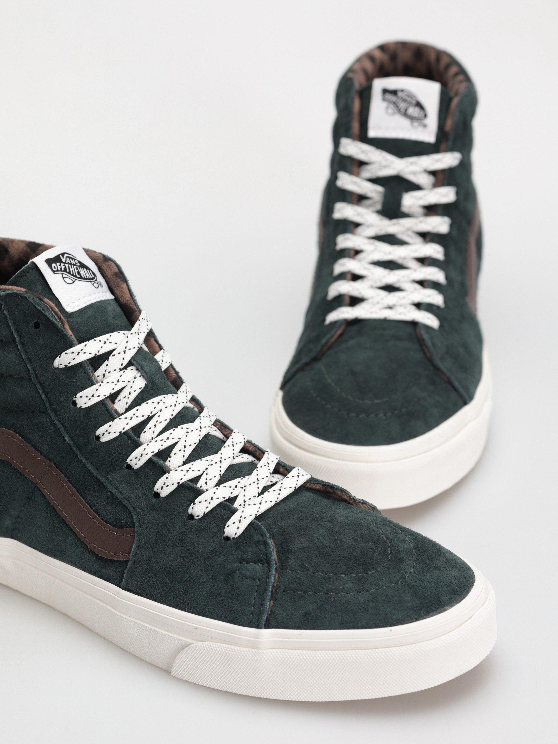 Vans Sk8 Hi Cipők (pig suede plaid scarab)