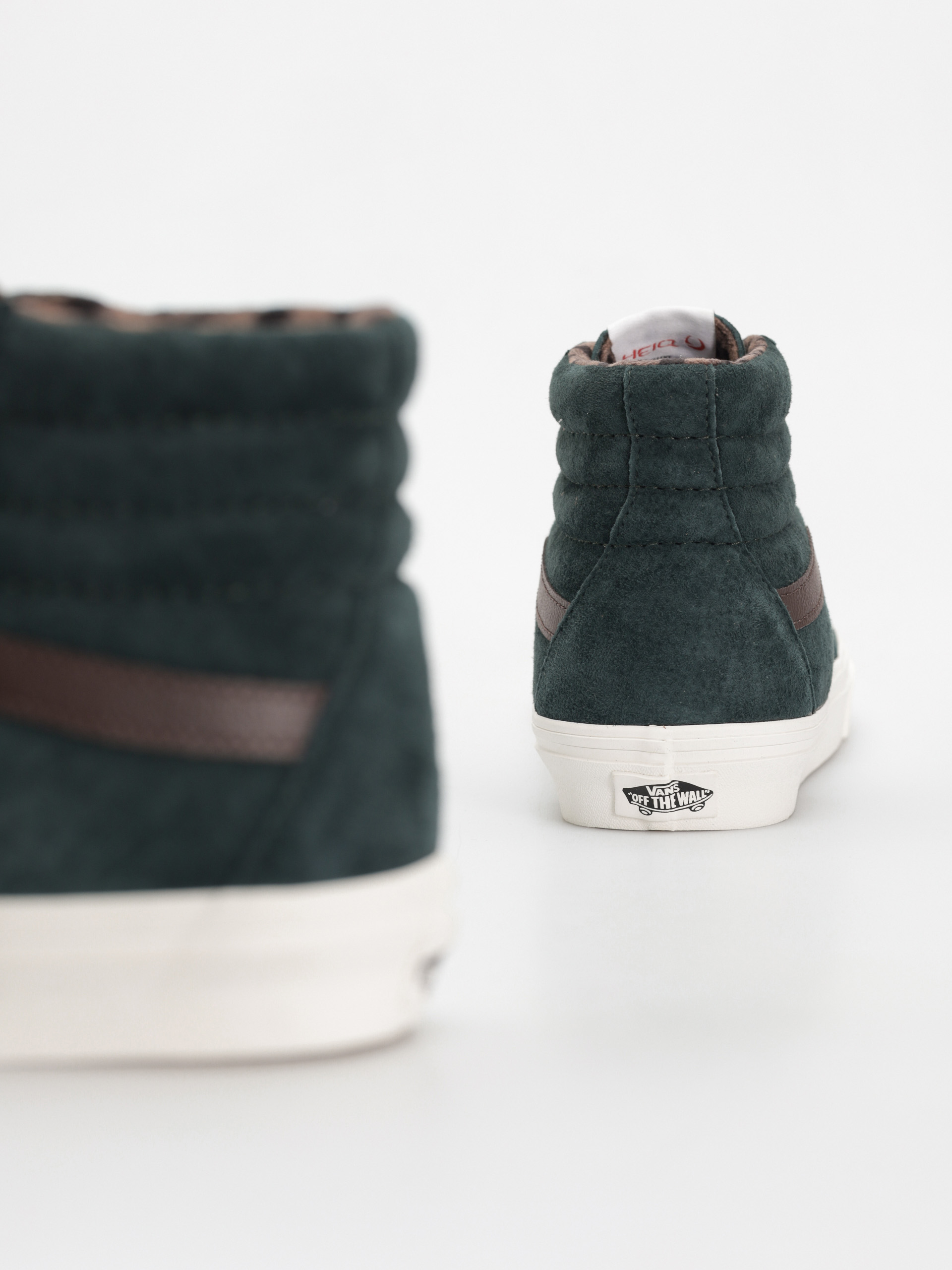 Vans Sk8 Hi Cipők (pig suede plaid scarab)