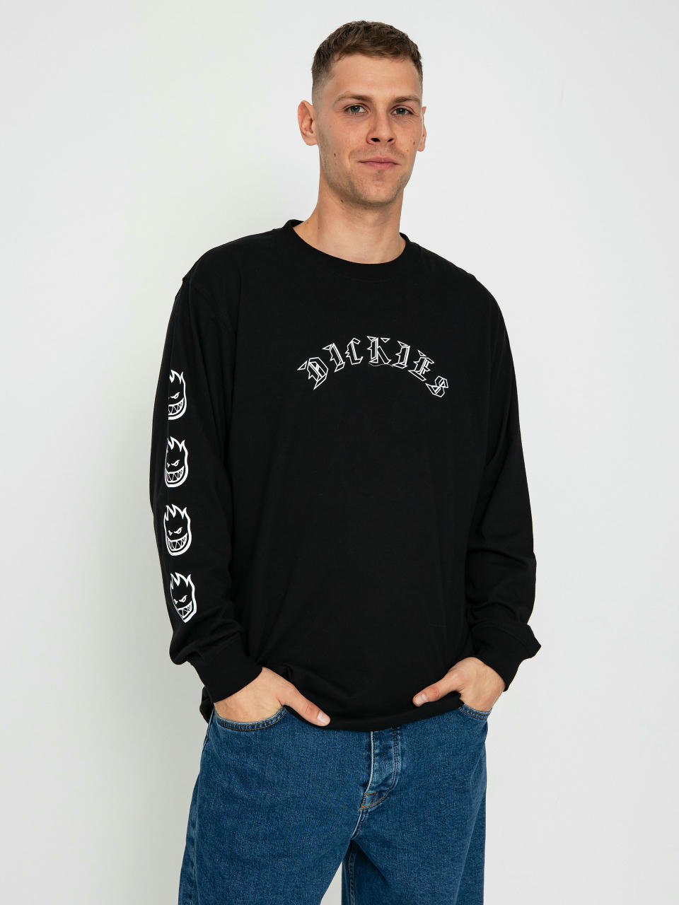 Hosszú ujjú felső Dickies X Spitfire Long Sleeve (black)