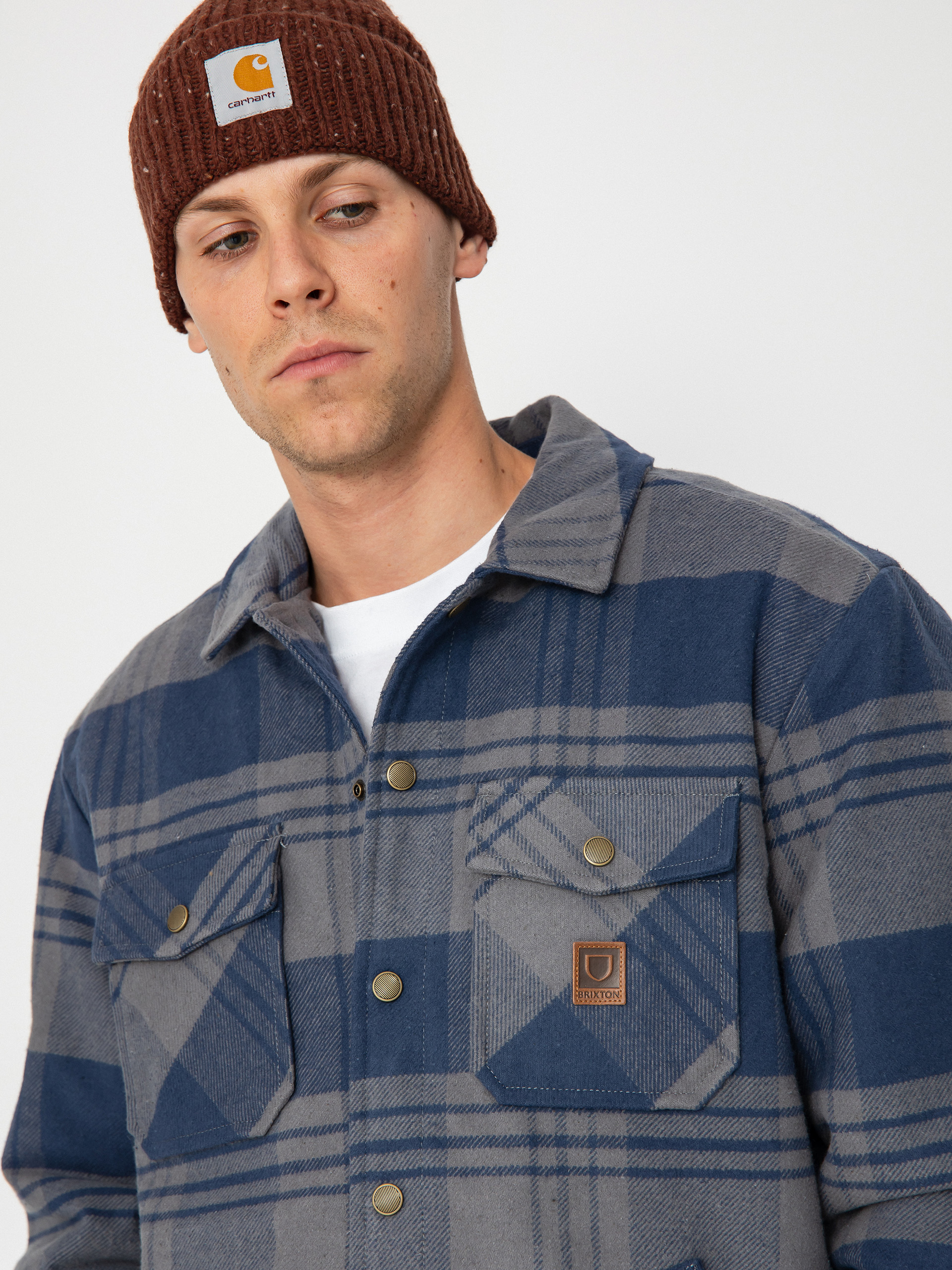 Dzseki Brixton Durham Lined (washed navy/beige plaid)