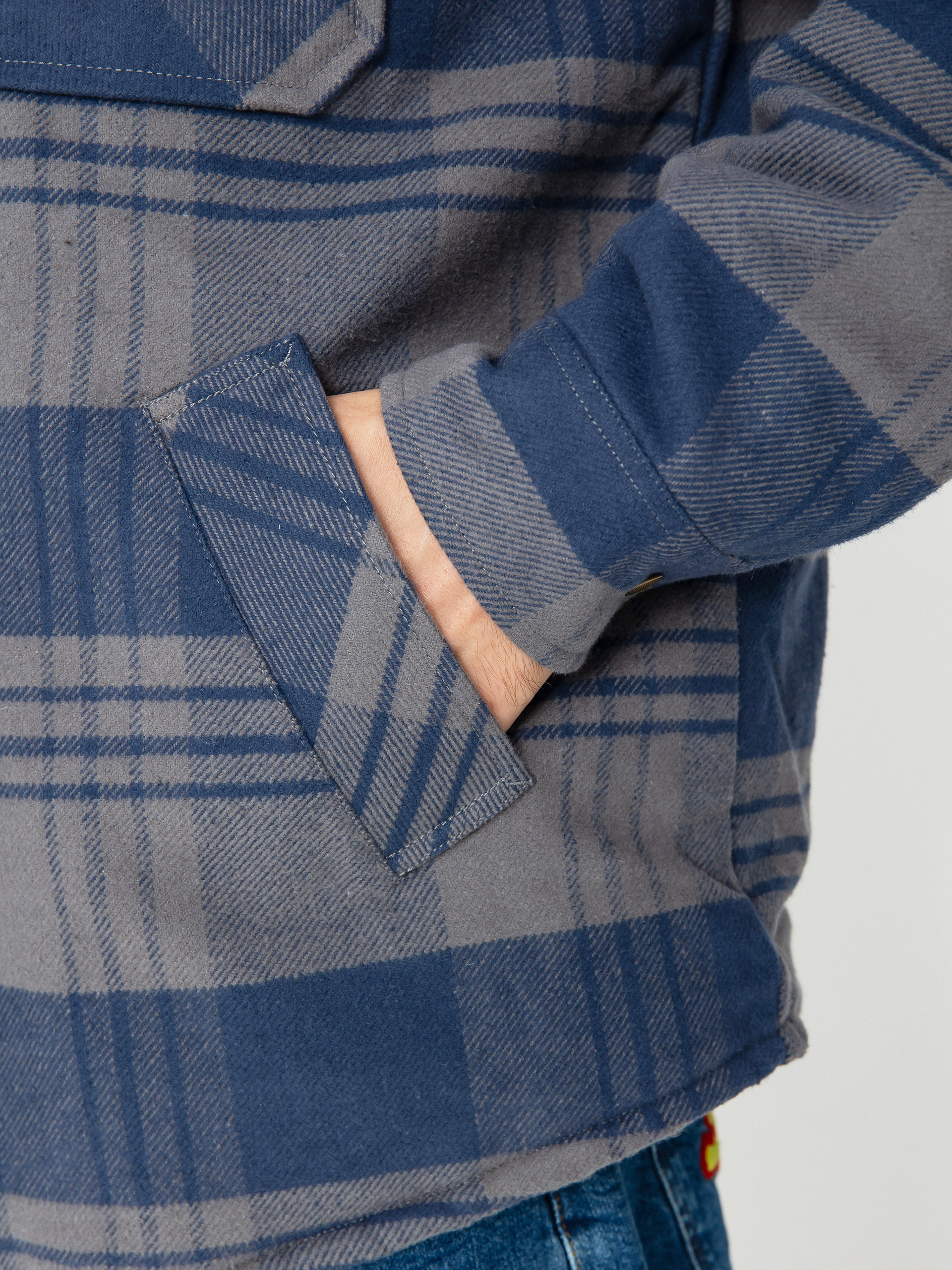 Dzseki Brixton Durham Lined (washed navy/beige plaid)