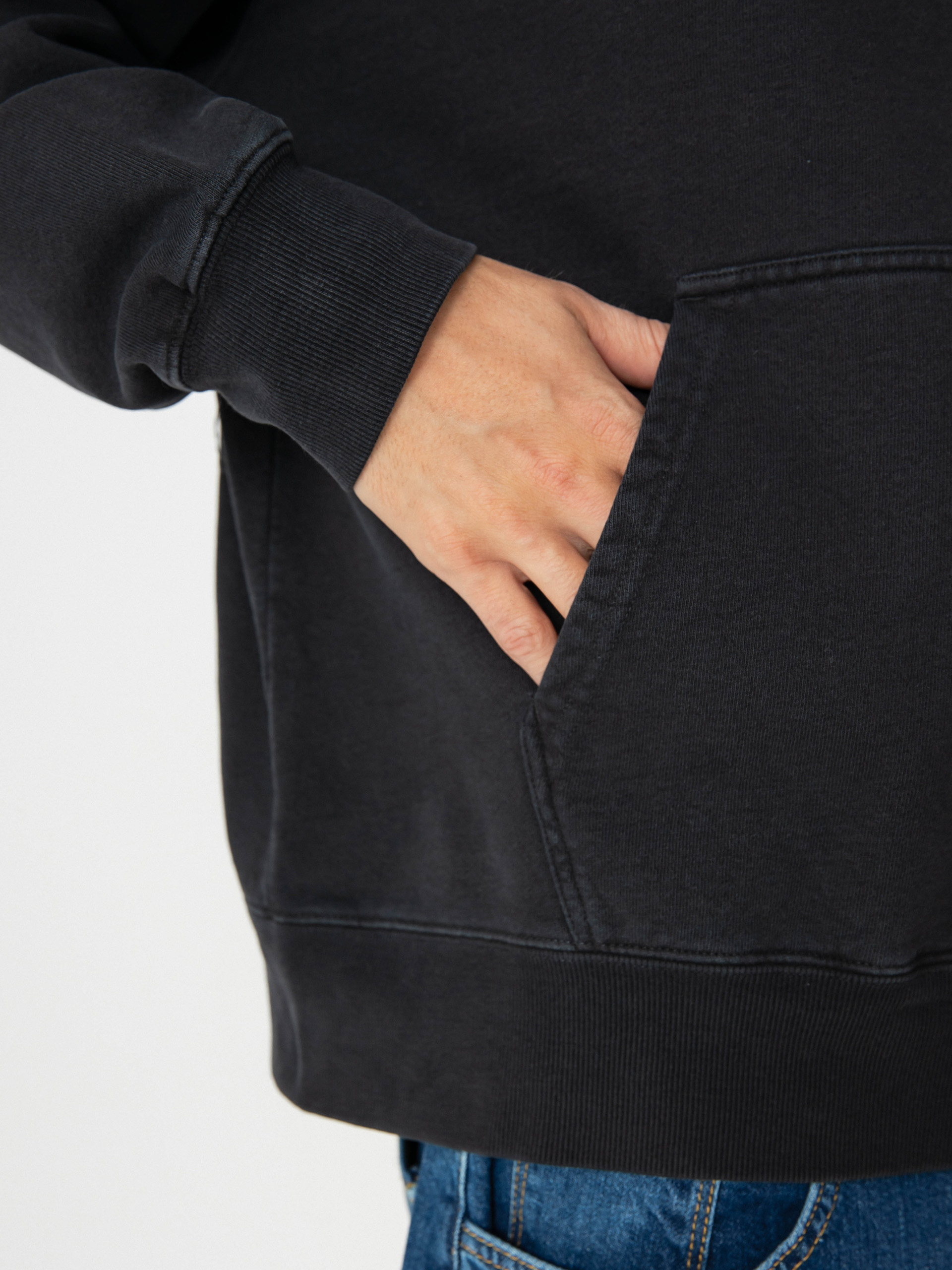 Fox Wordmark HD Kapucnis pulóver (black)