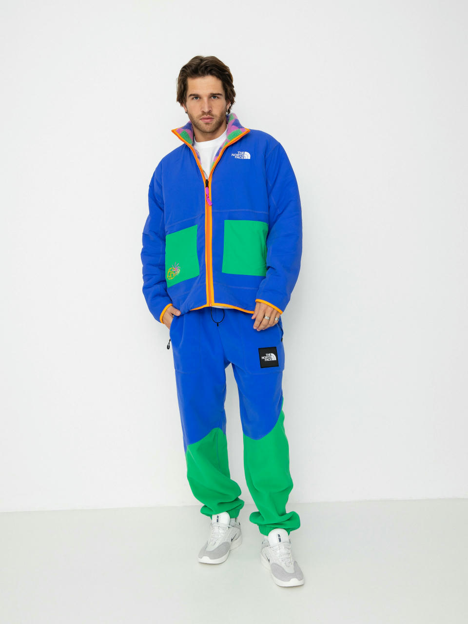 The North Face X Yinka Ilori Fleece Kisnadrág (solar blue/optic emeral)