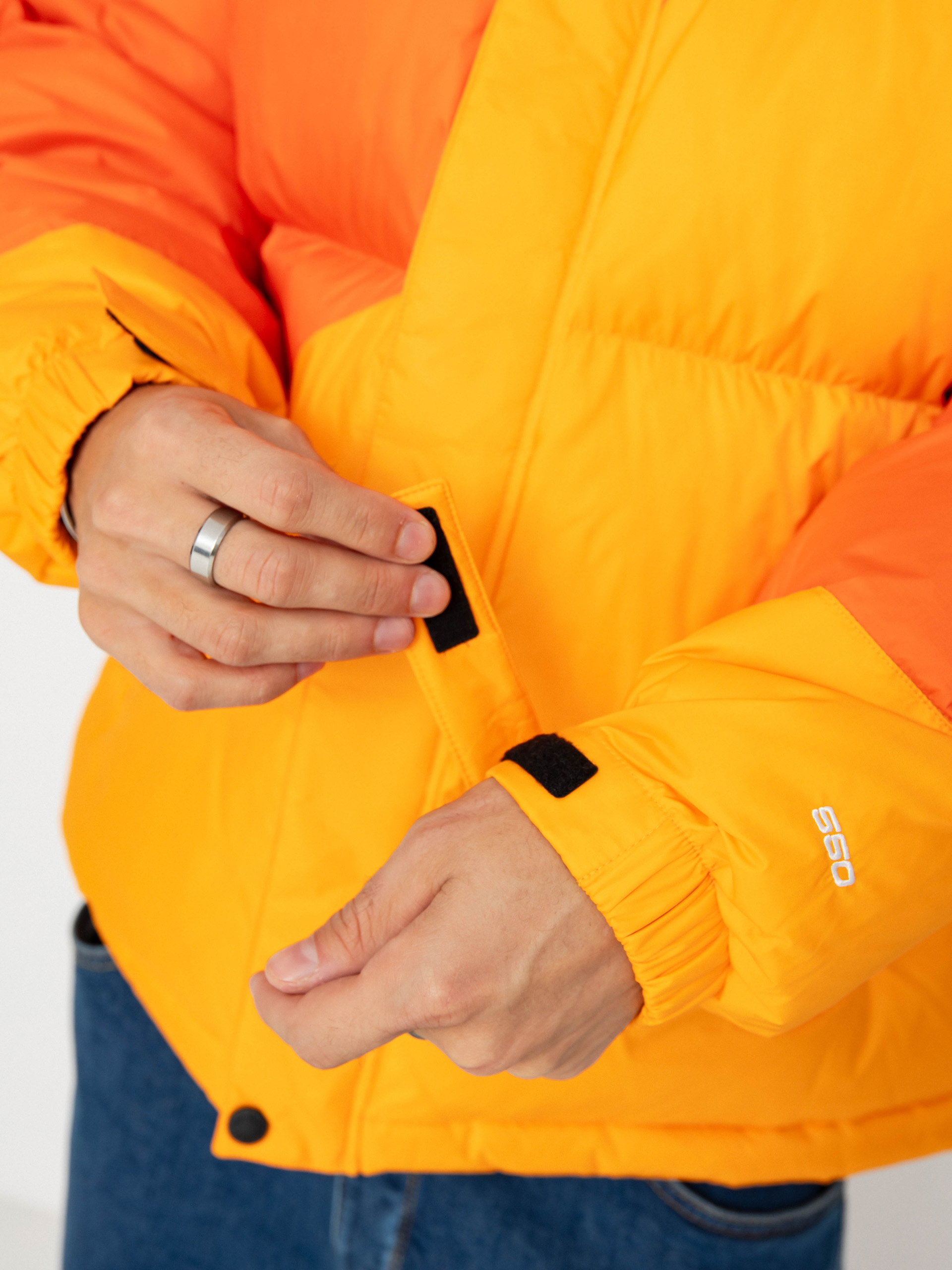 The North Face X Yinka Ilori Down Puffer Dzseki (red orange/apricot glaz)