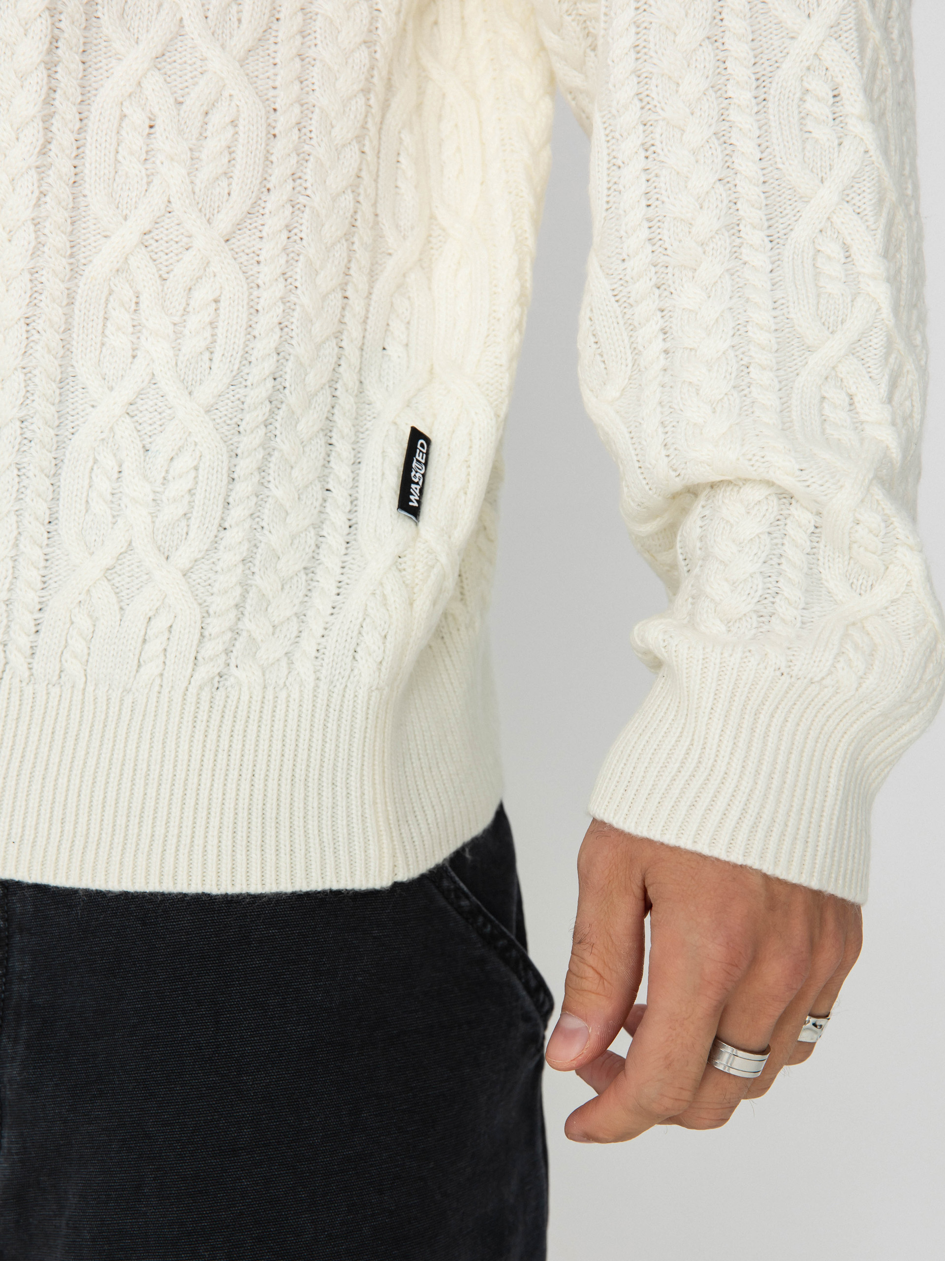 Wasted Paris Rain Cable Knit Pulóver (off white)