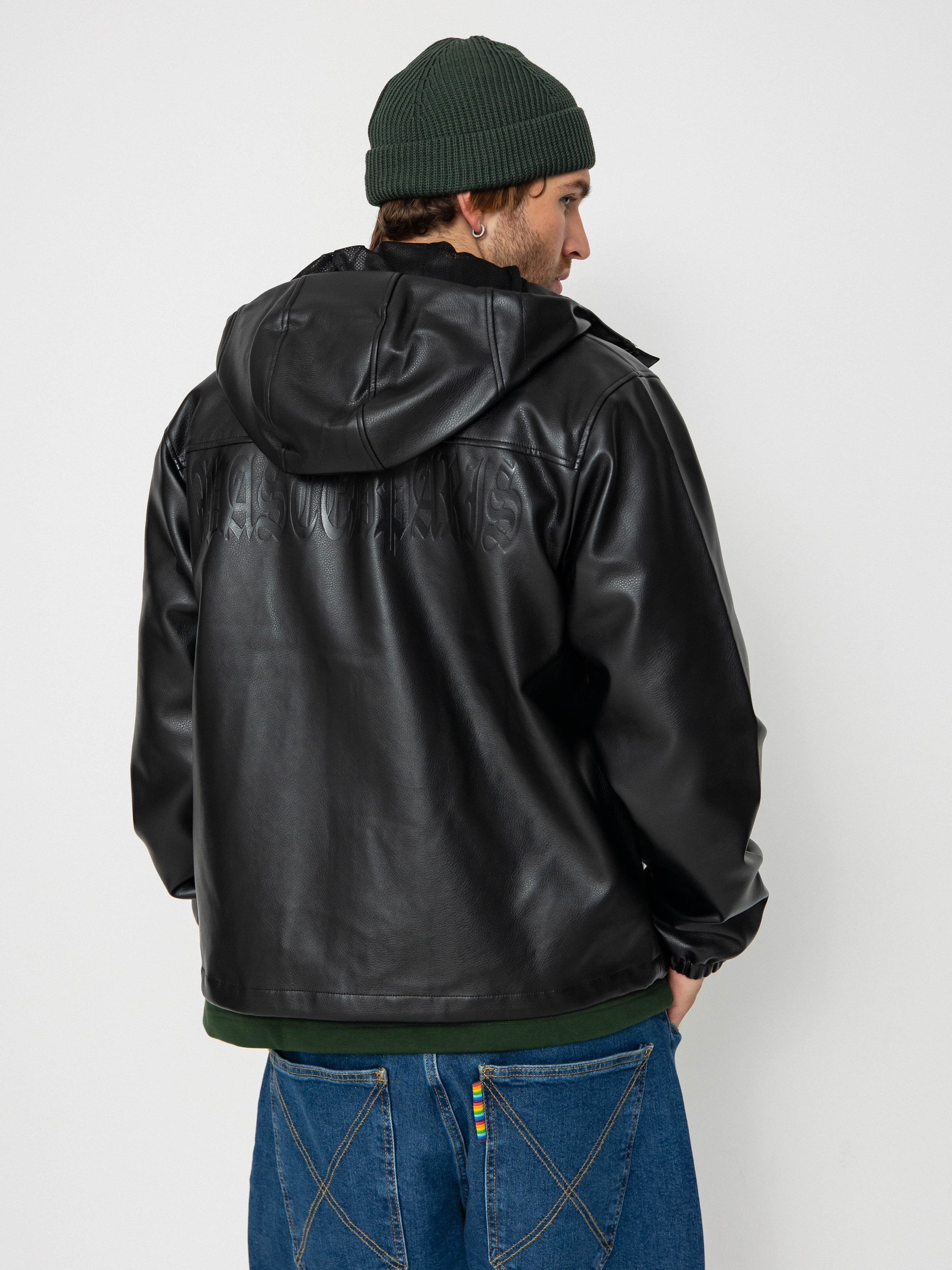 Wasted Paris Kingdom Faux Leather Windbreaker Dzseki (black)