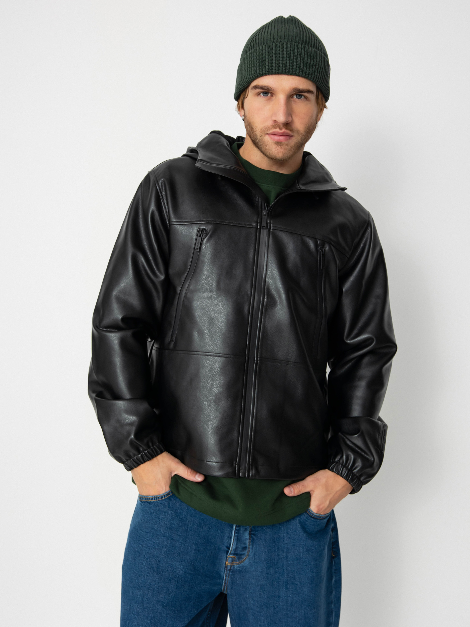 Wasted Paris Kingdom Faux Leather Windbreaker Dzseki (black)