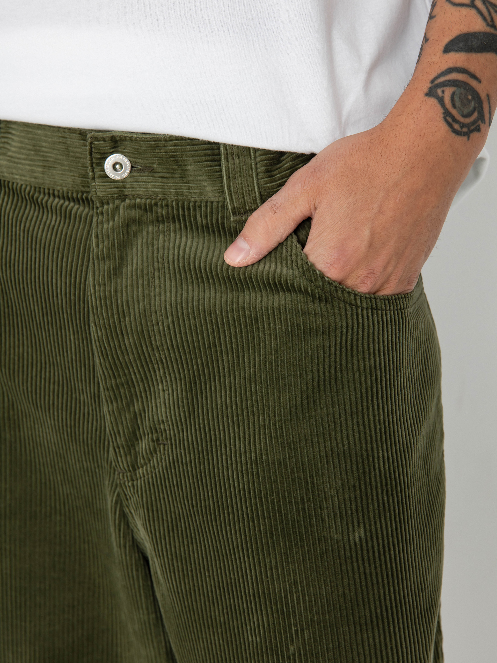 Polar Skate Big Boy Cord Kisnadrág (uniform green)