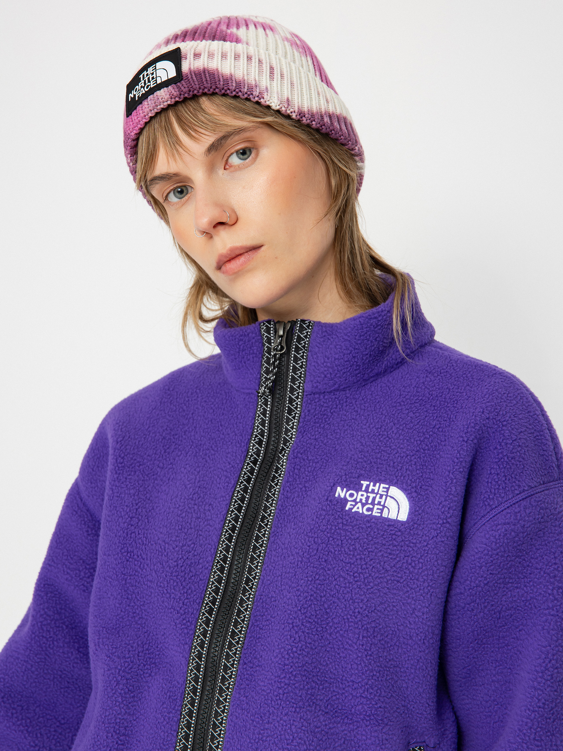 Női Polár pulóver The North Face Tnf Fleeski FZ (peak purple)