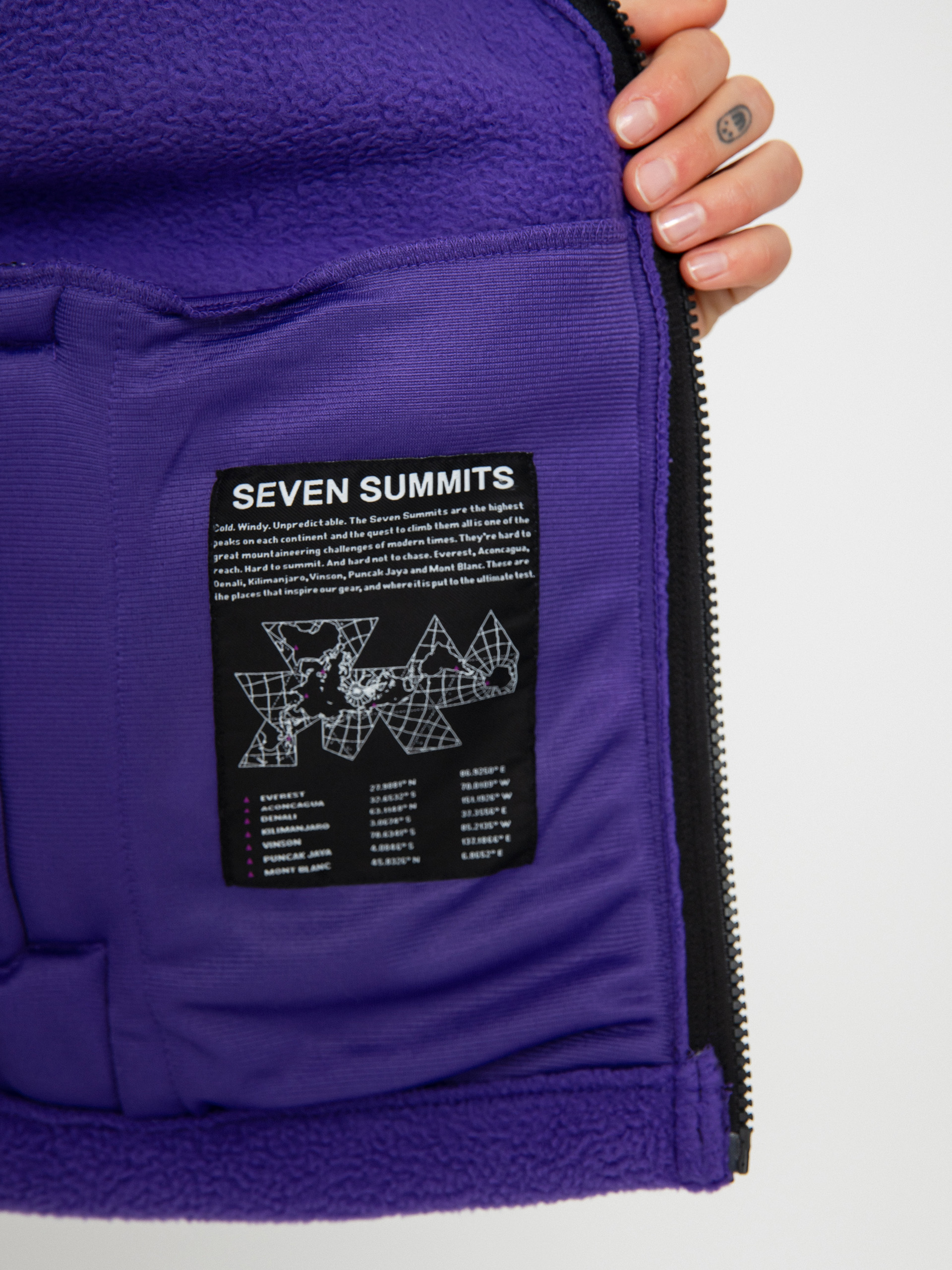 Női Polár pulóver The North Face Tnf Fleeski FZ (peak purple)