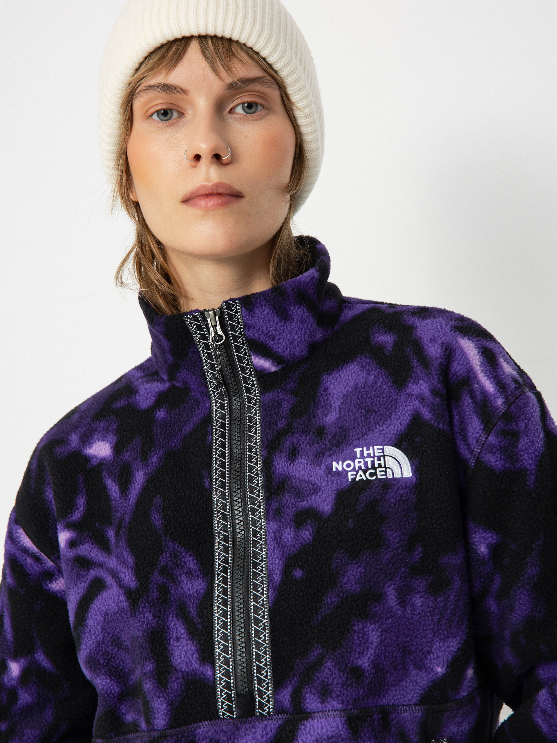 Női Polár pulóver The North Face Tnf Fleeski 1/4 Zip (peak purple 3d summit m)