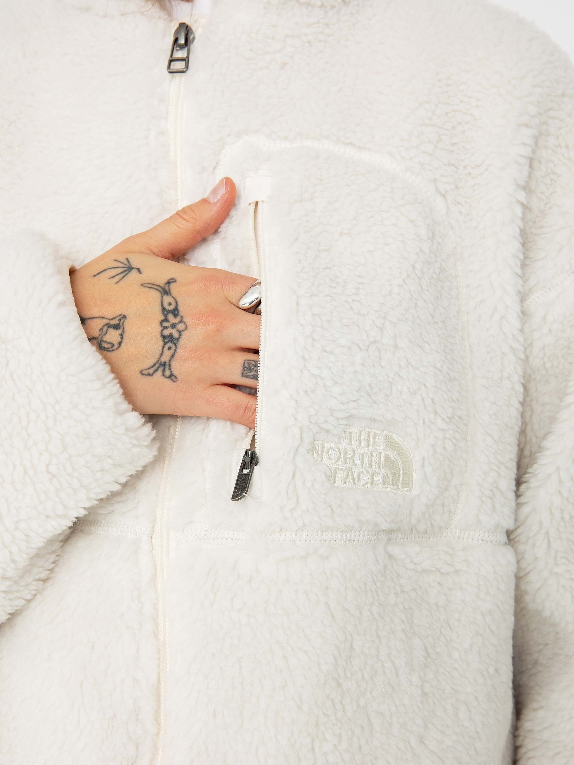 Női Dzseki The North Face Extreme Pile 2 FZ (white dune)