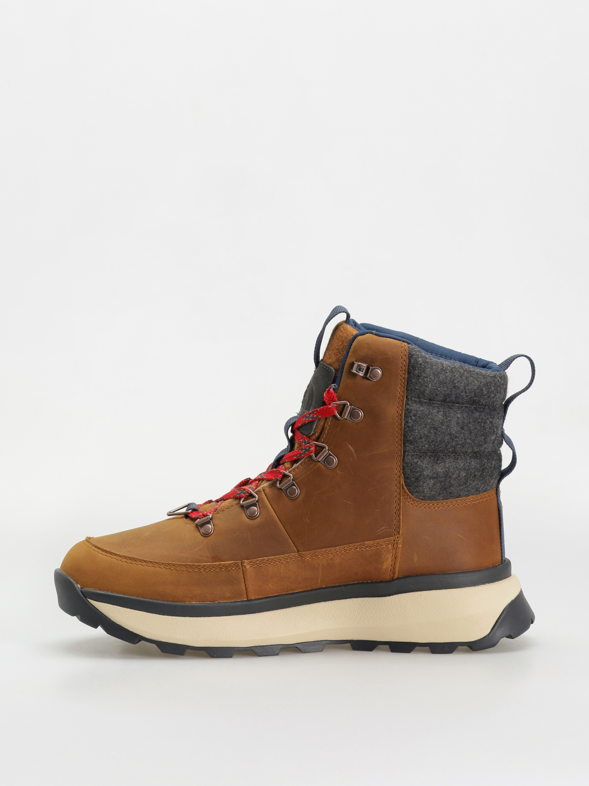 The North Face Bergen Leather Wp Cipők (timber tan/tnf red)