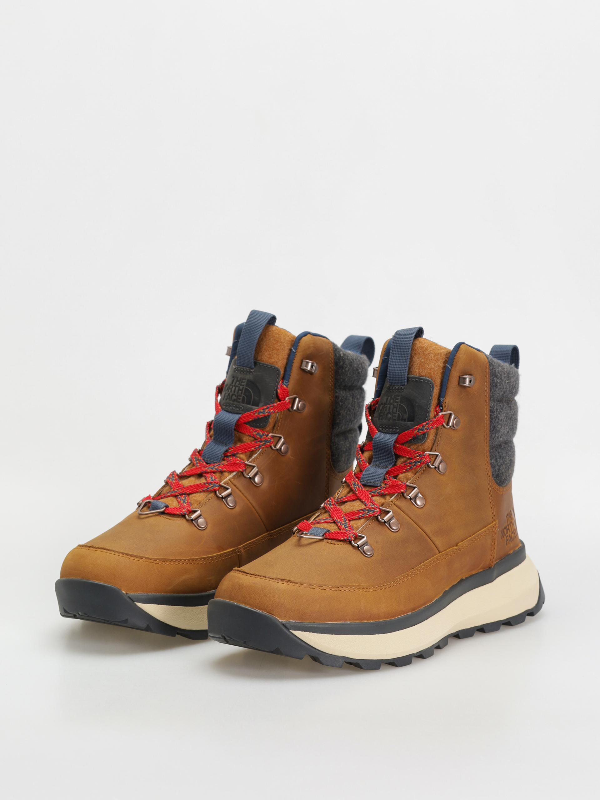 The North Face Bergen Leather Wp Cipők (timber tan/tnf red)