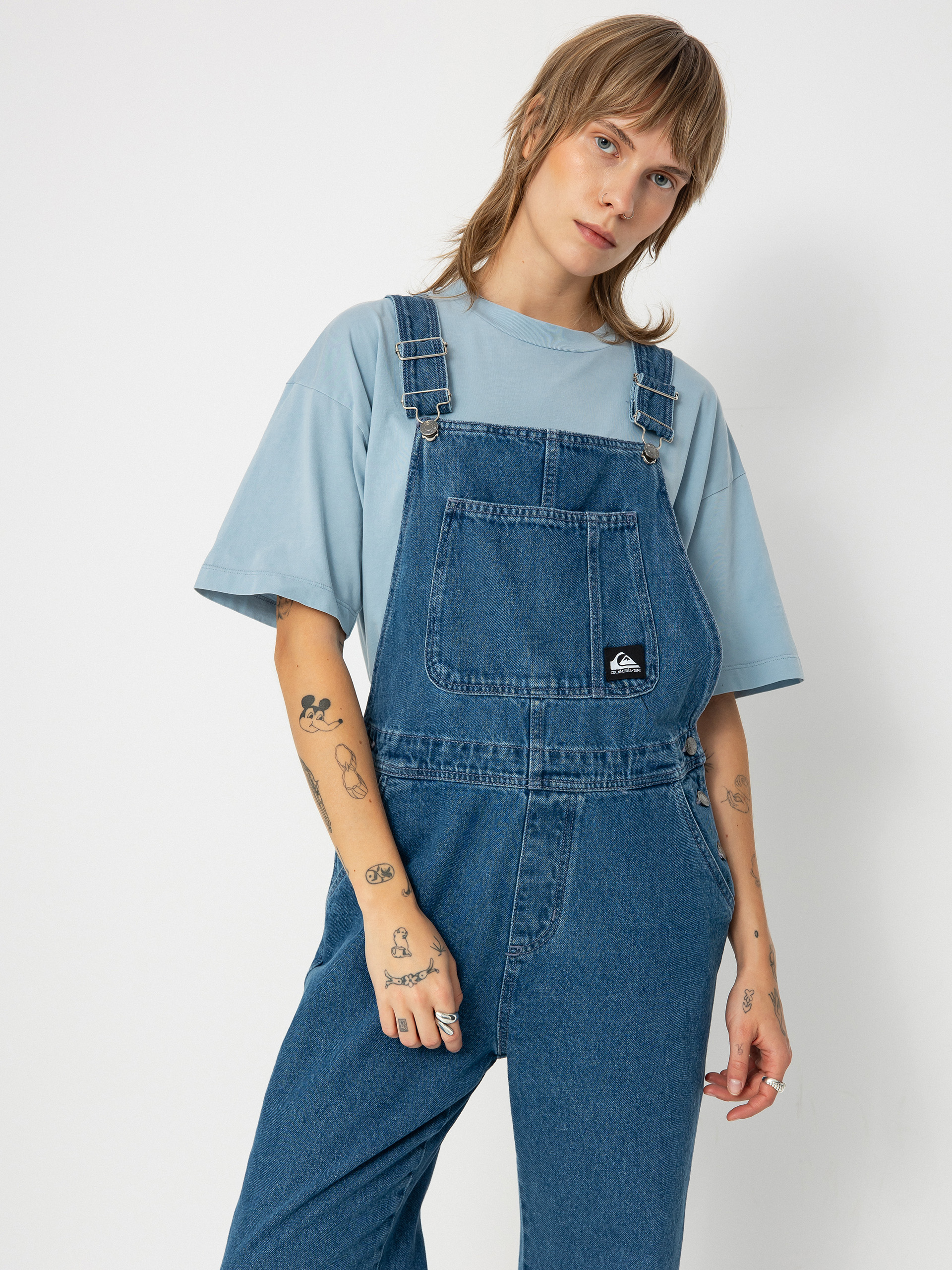 Quiksilver Uni Classic Denim Dungaree Wmn Kisnadrág (estate blue)