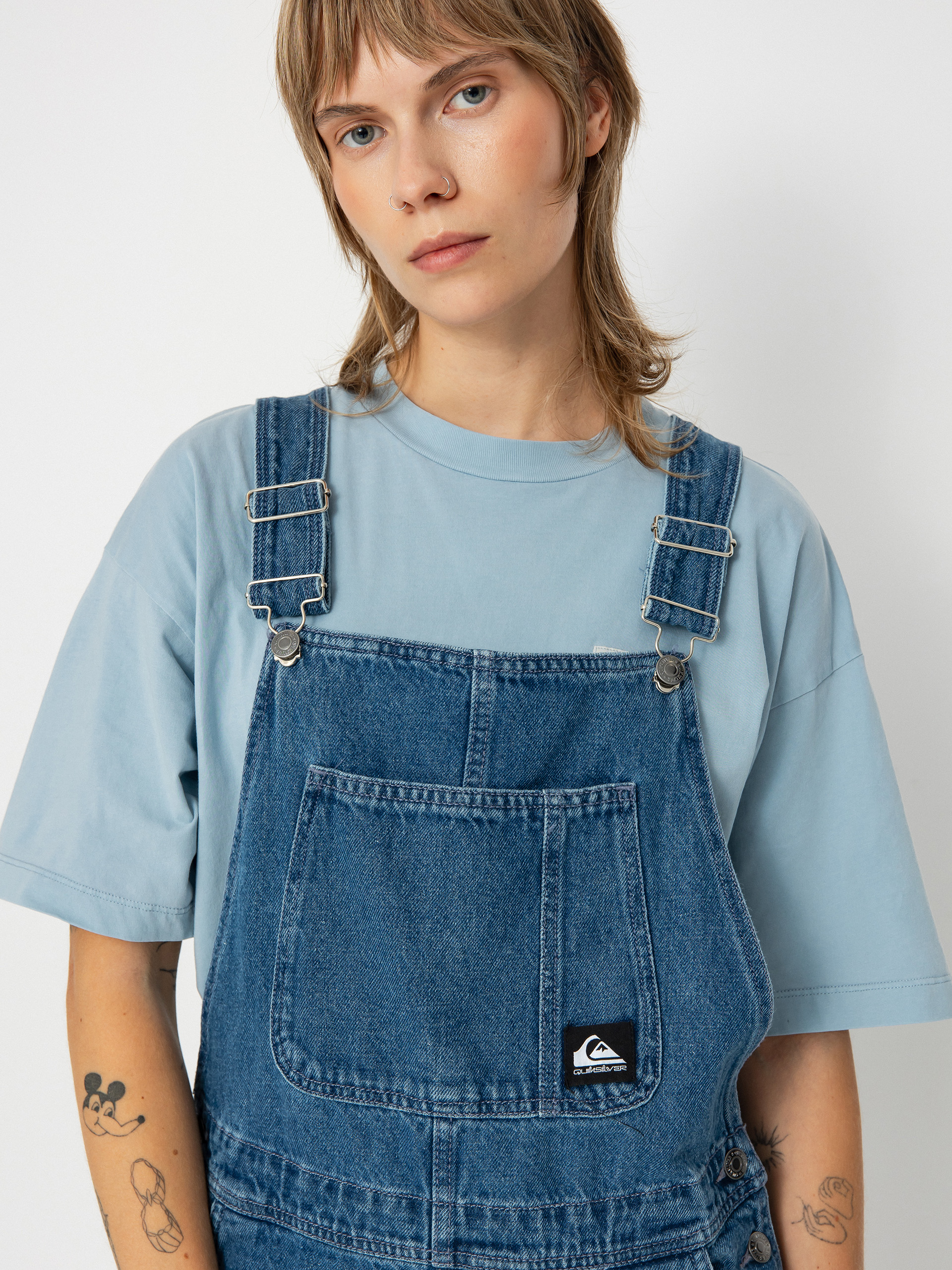 Quiksilver Uni Classic Denim Dungaree Wmn Kisnadrág (estate blue)