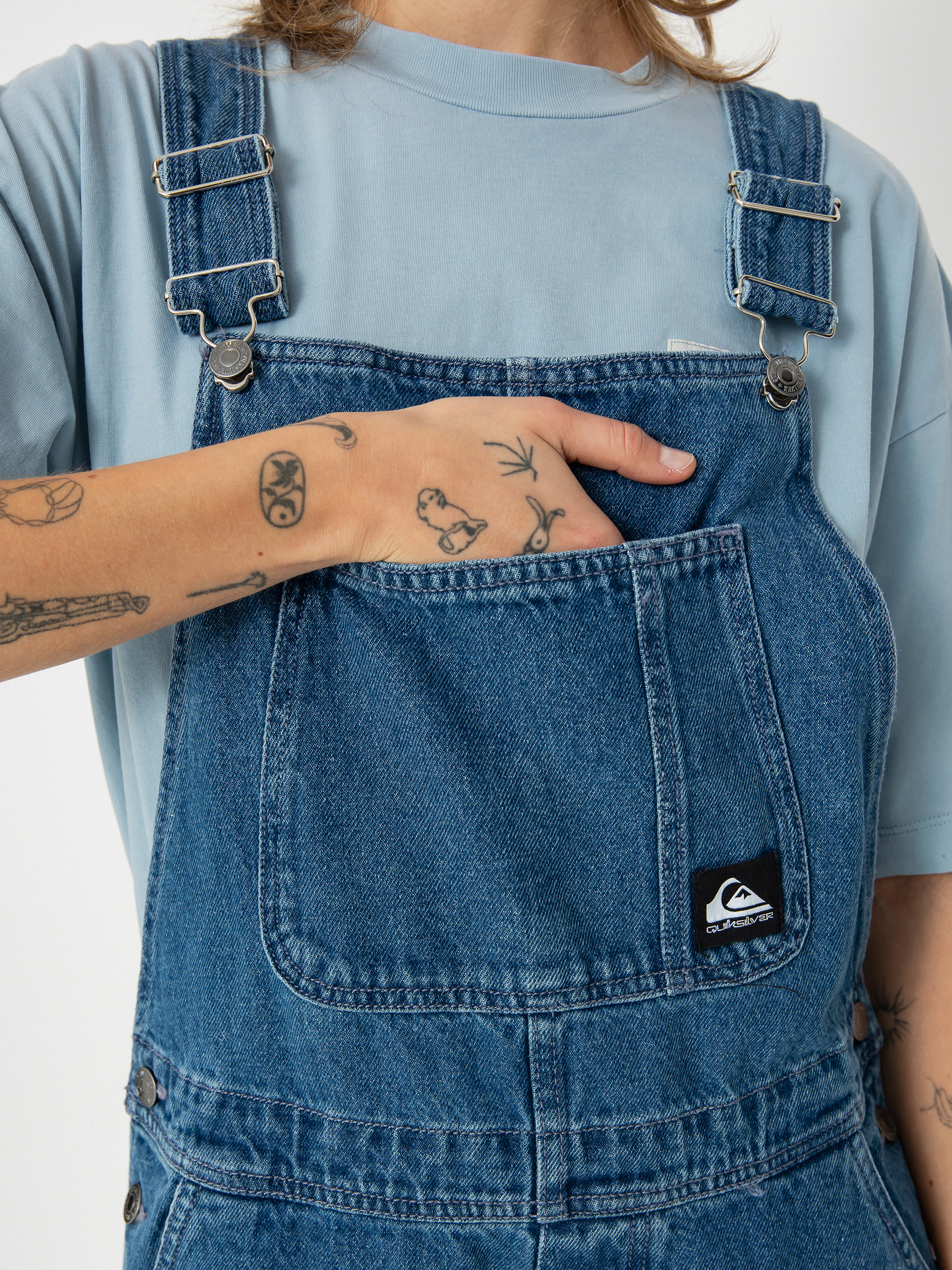 Quiksilver Uni Classic Denim Dungaree Wmn Kisnadrág (estate blue)