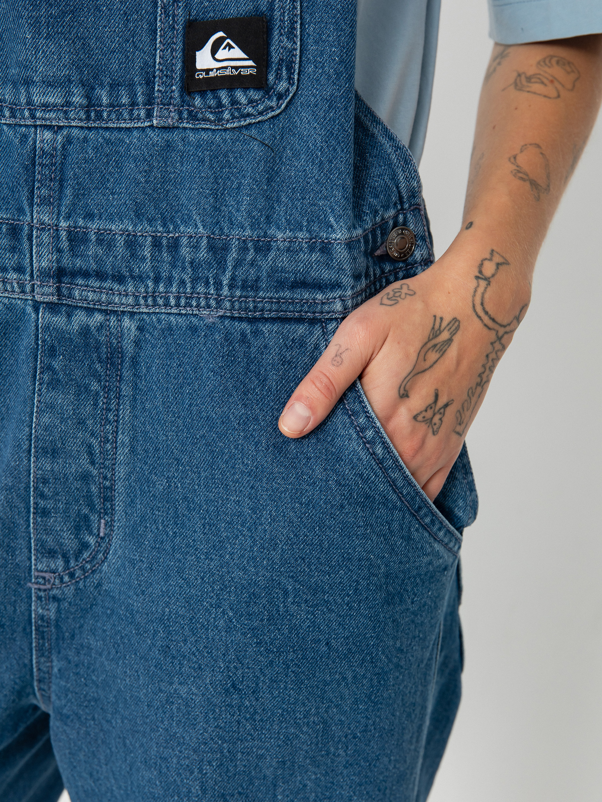 Quiksilver Uni Classic Denim Dungaree Wmn Kisnadrág (estate blue)