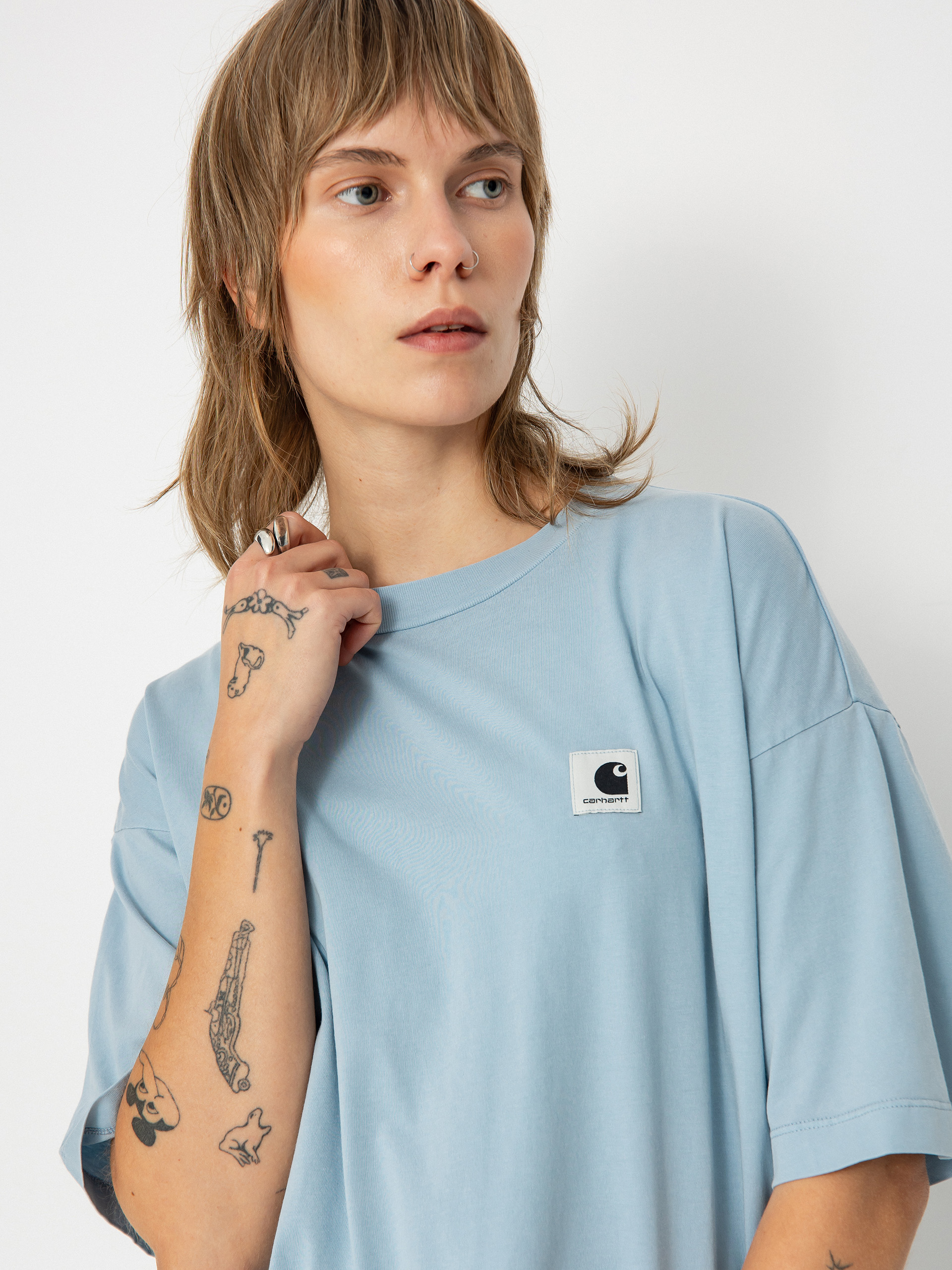 Carhartt WIP Nelson Wmn Póló (dusty ice)