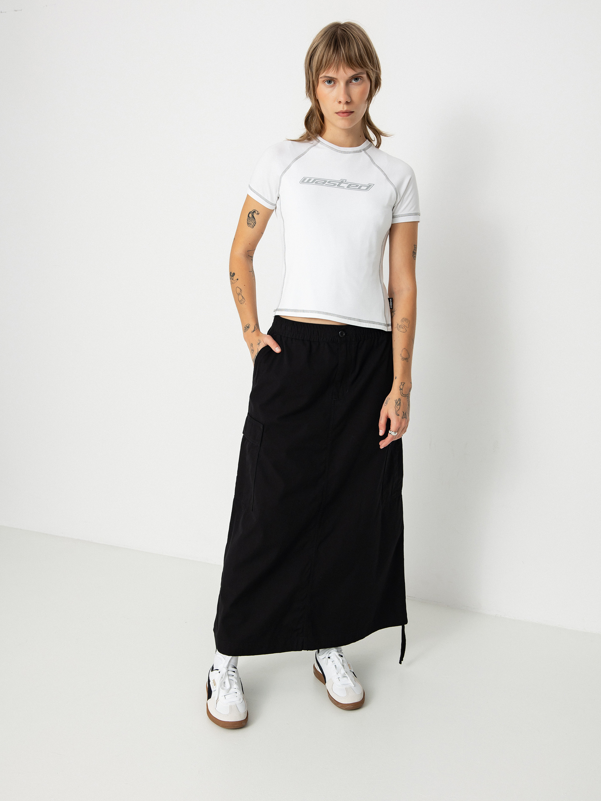 Szoknya Carhartt WIP Cargo Long Wmn (black)