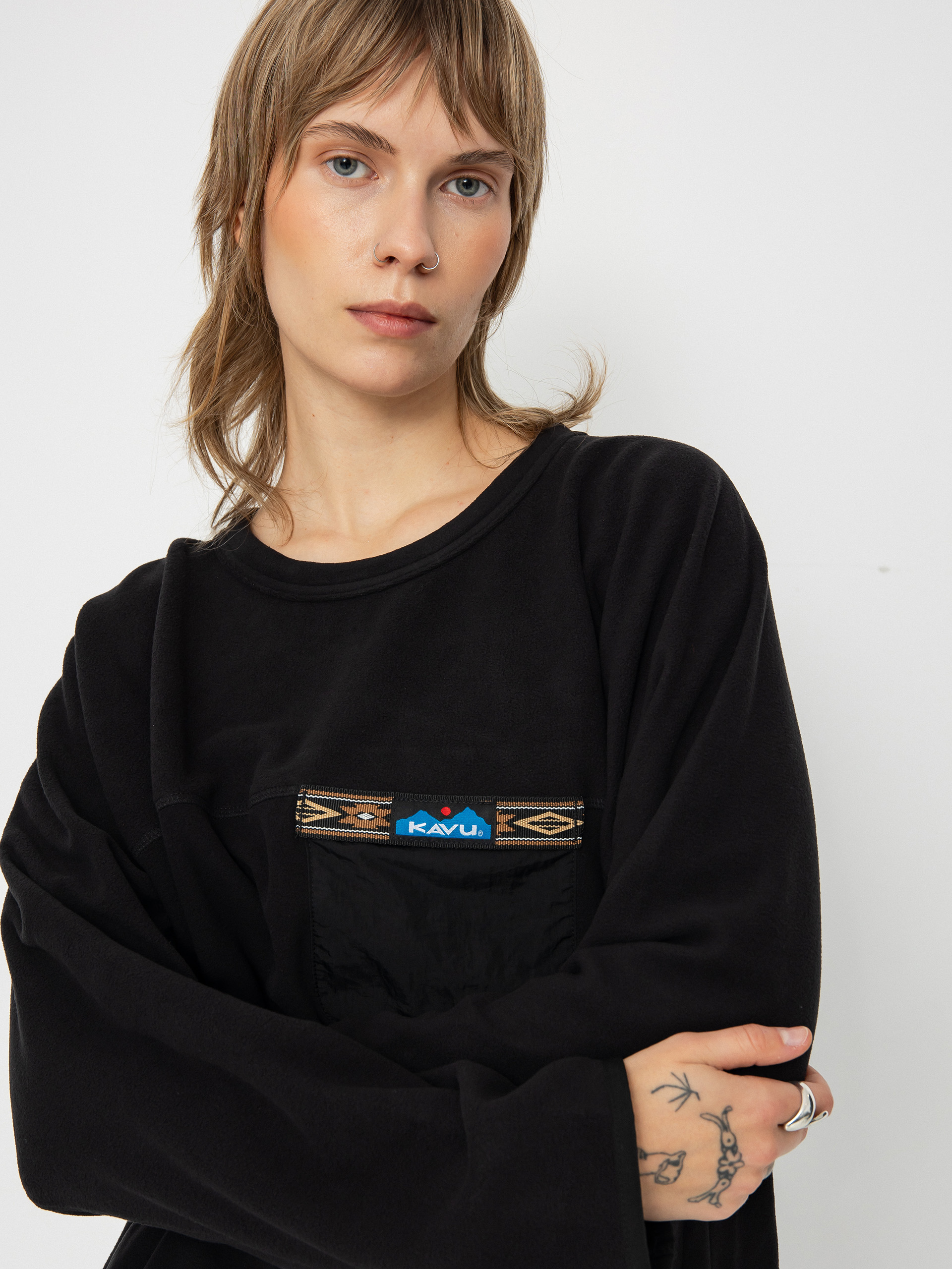 Férfi Kavu Kelowna Polár pulóver (black)