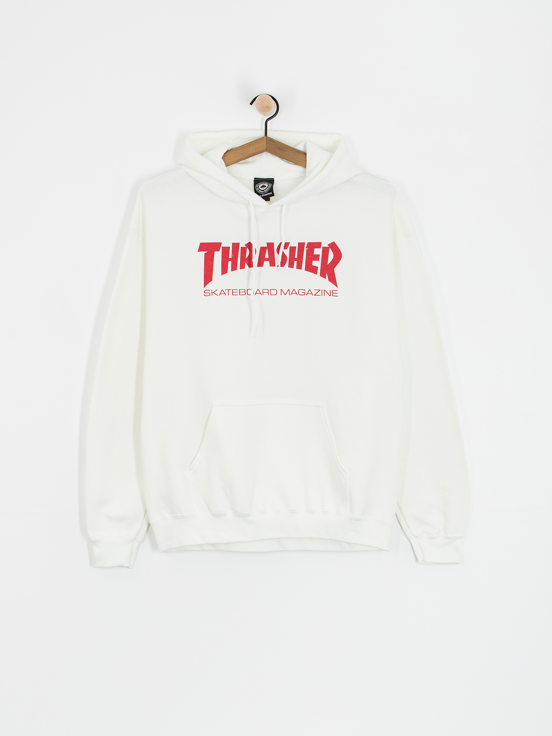 Thrasher Skate Mag HD Kapucnis pulóver (white/red)