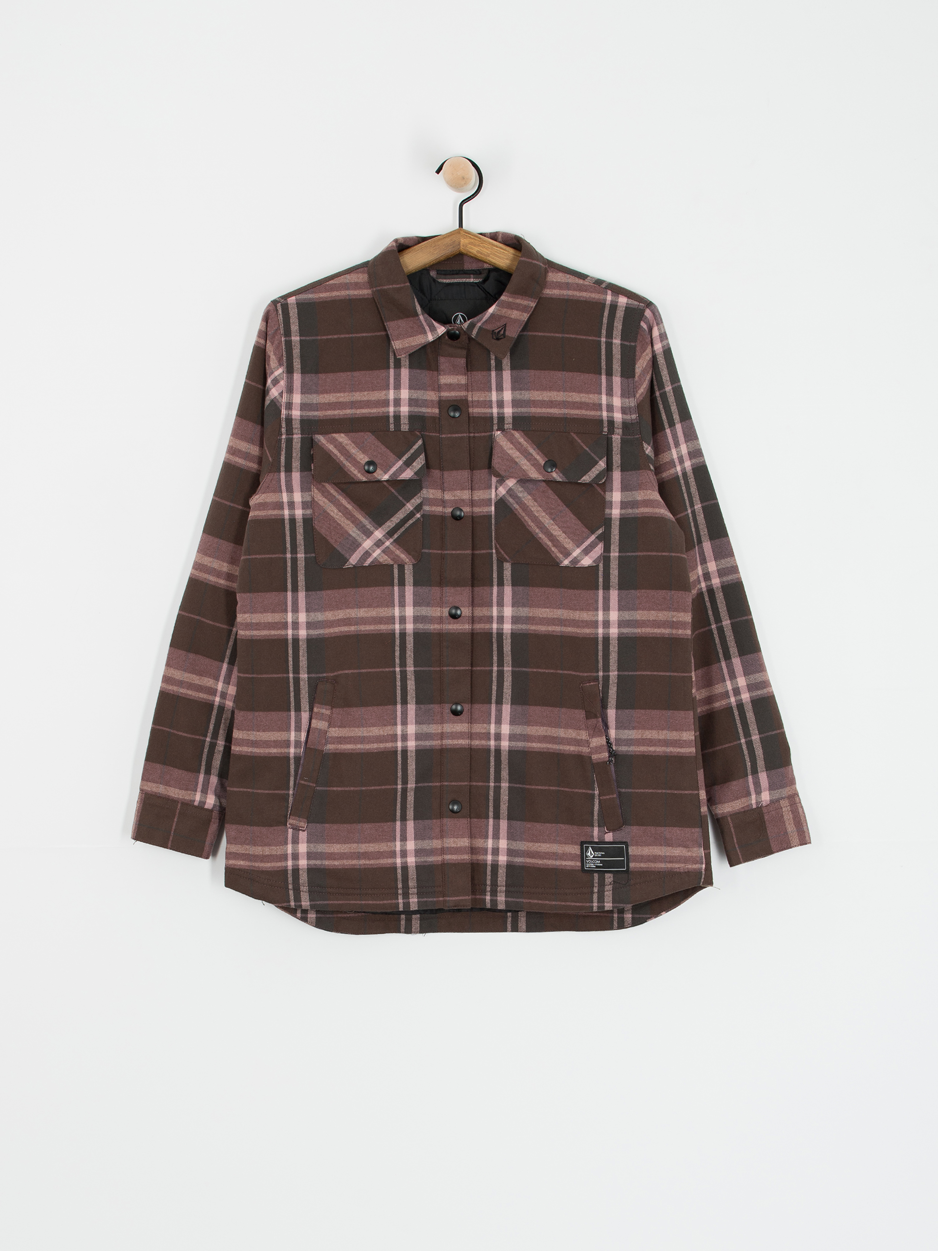 Női Snowboard dzseki Volcom Ins Riding Flannel (dusty lavender)