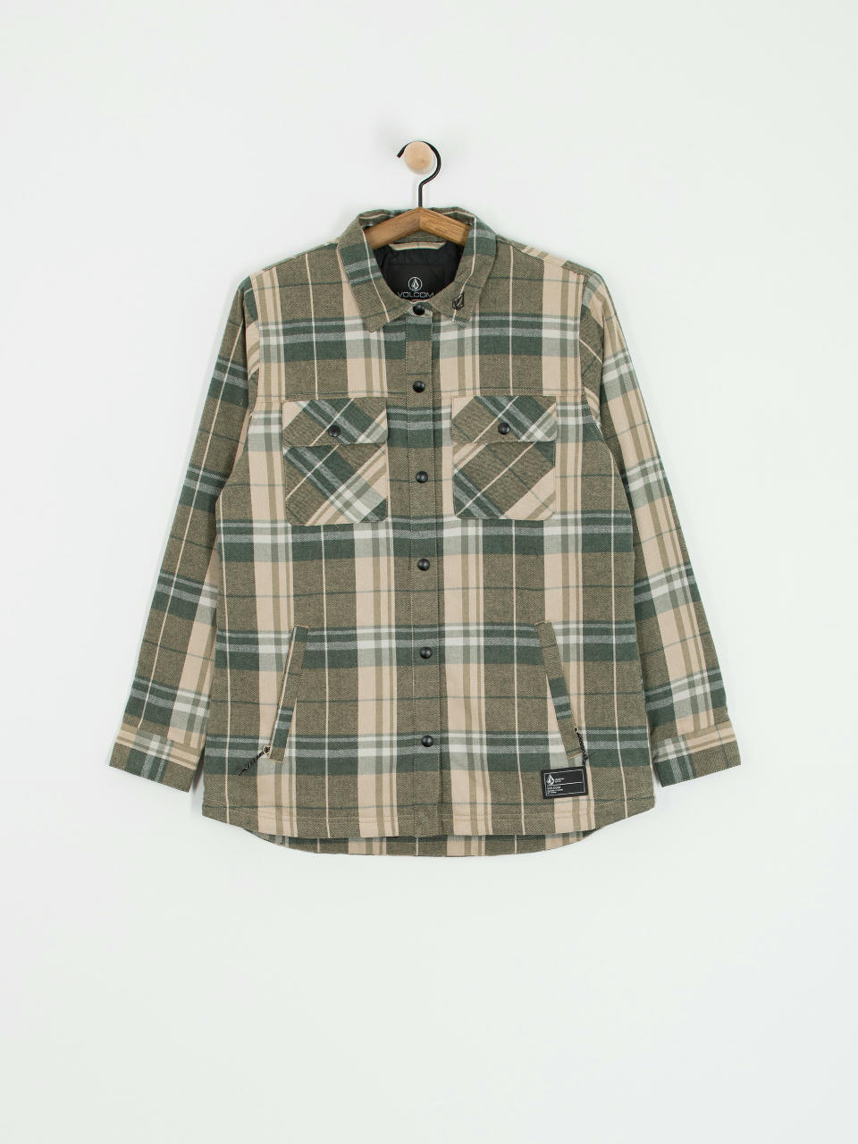 Női Snowboard dzseki Volcom Ins Riding Flannel (sand)