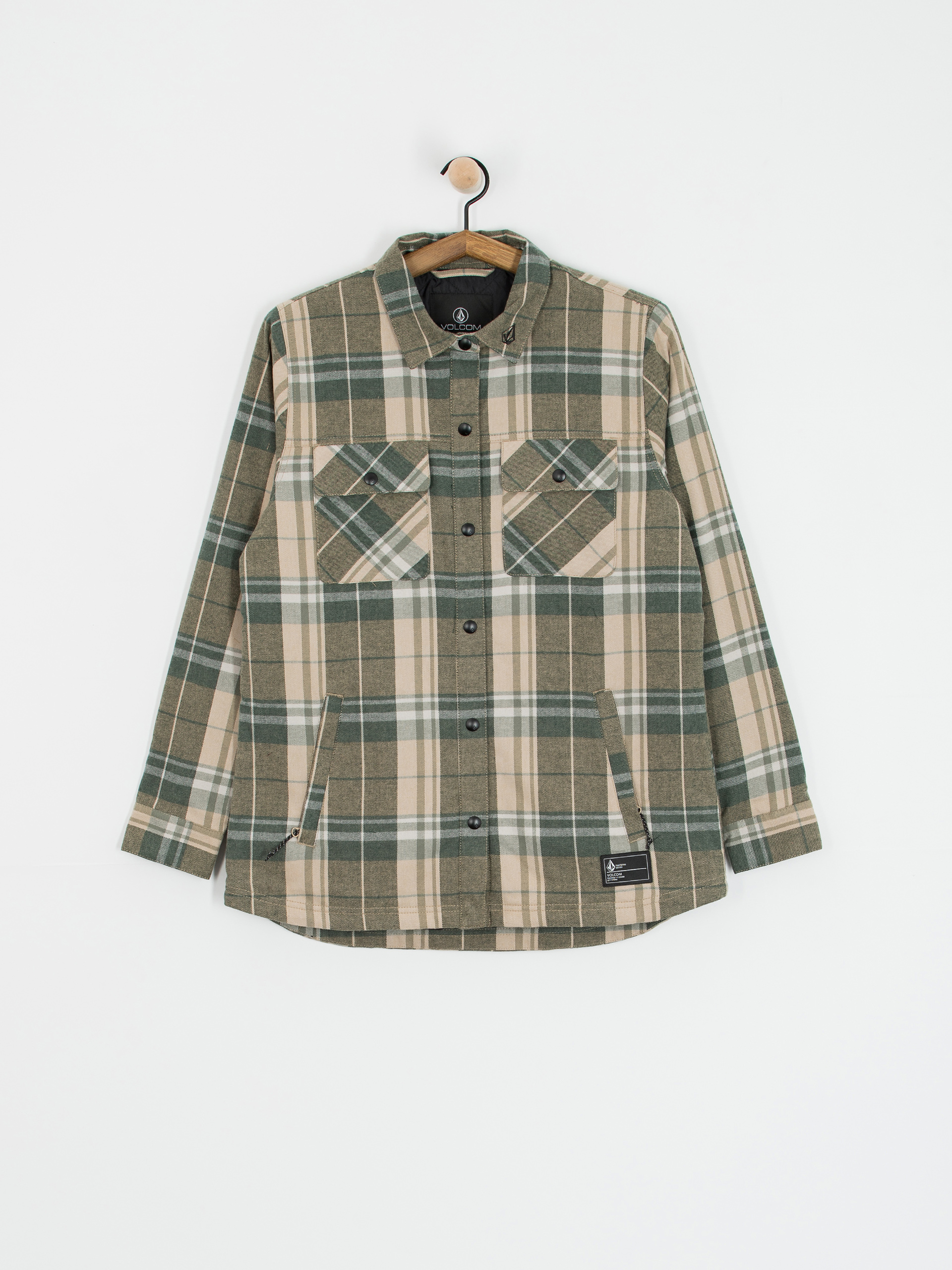 Női Snowboard dzseki Volcom Ins Riding Flannel (sand)