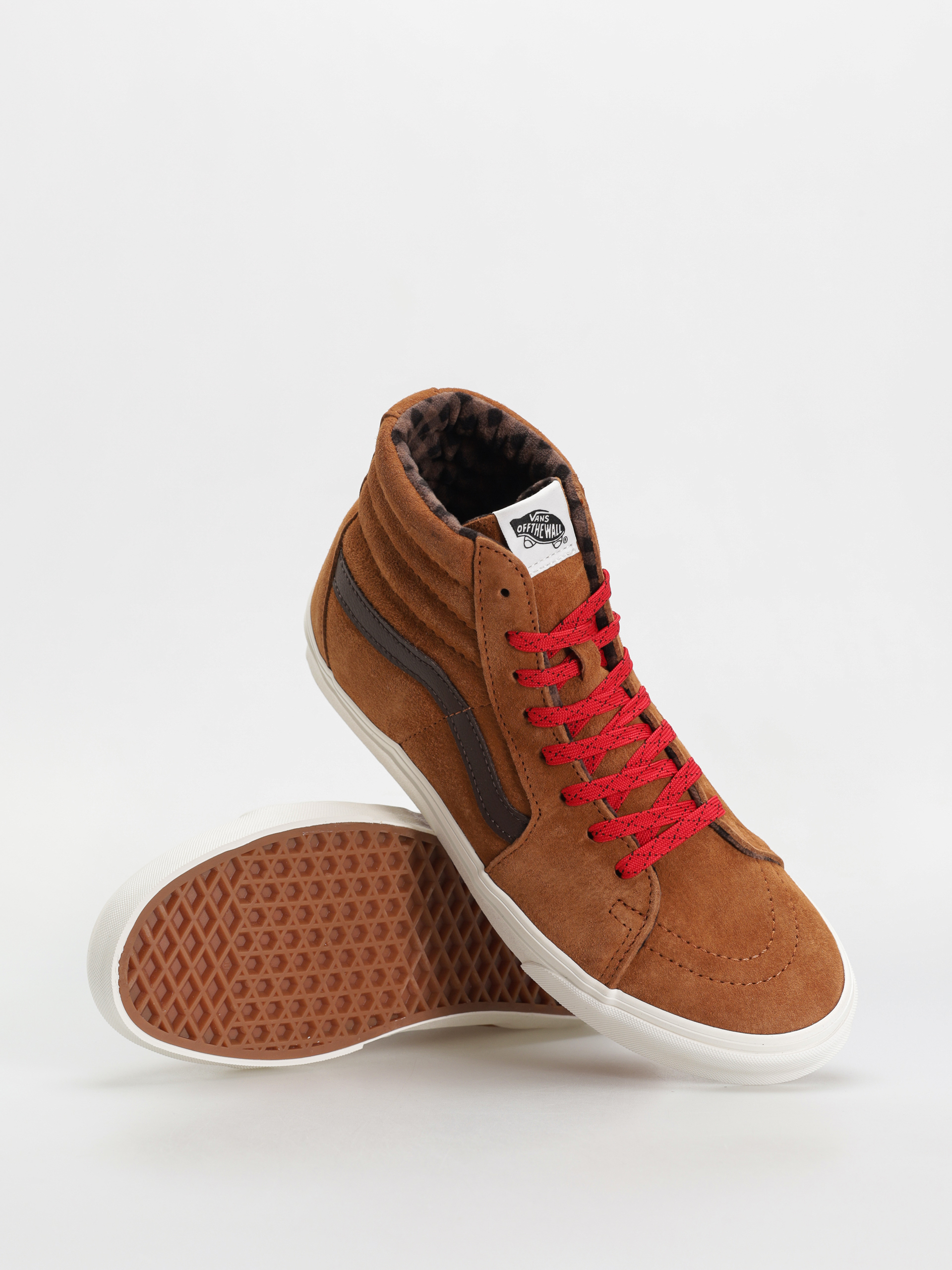 Cipők Vans Sk8 Hi (pig suede plaid glazed ginger)