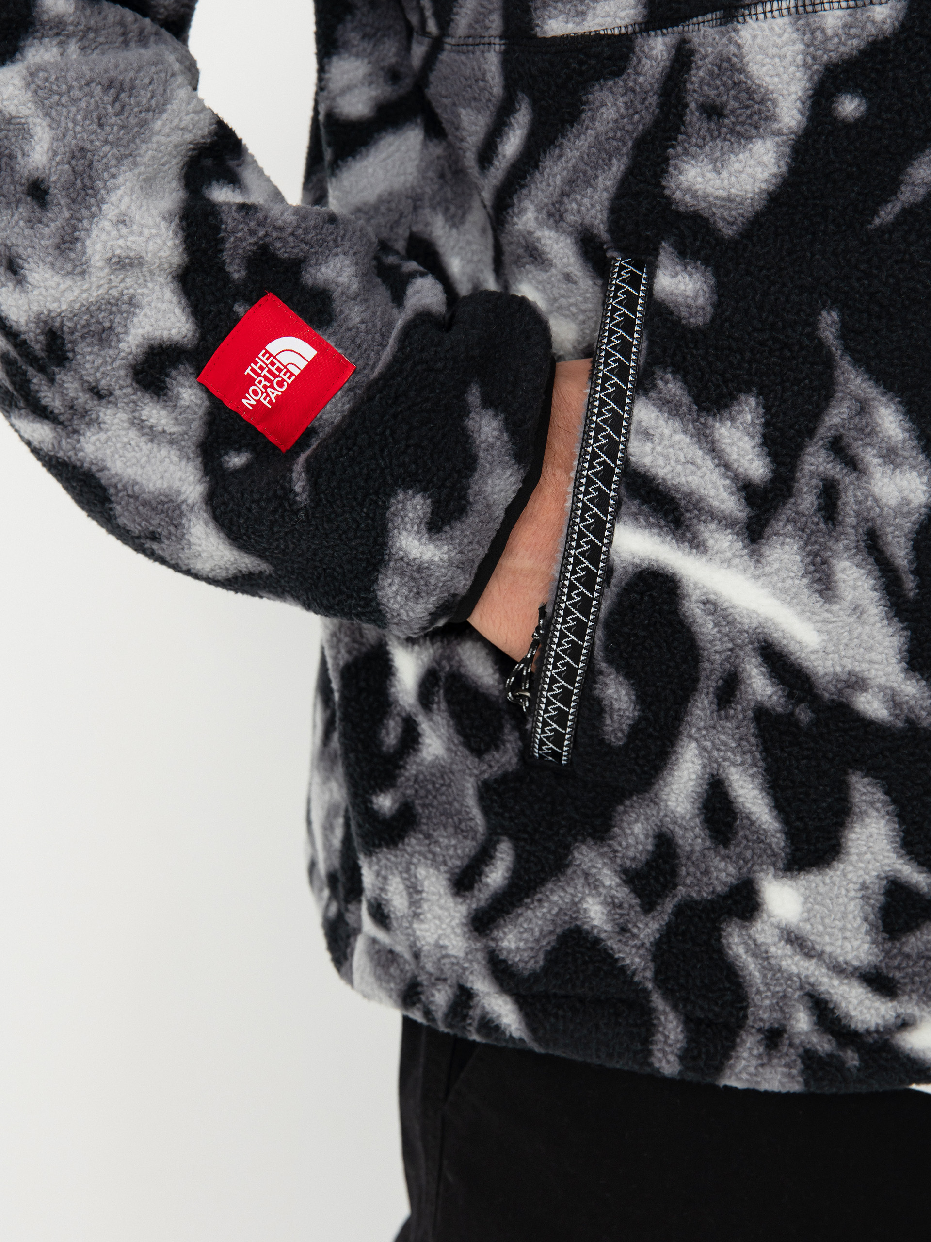 Férfi The North Face Tnf Fleeski 1/4 Zip Polár pulóver (tnf black 3d summit mes)