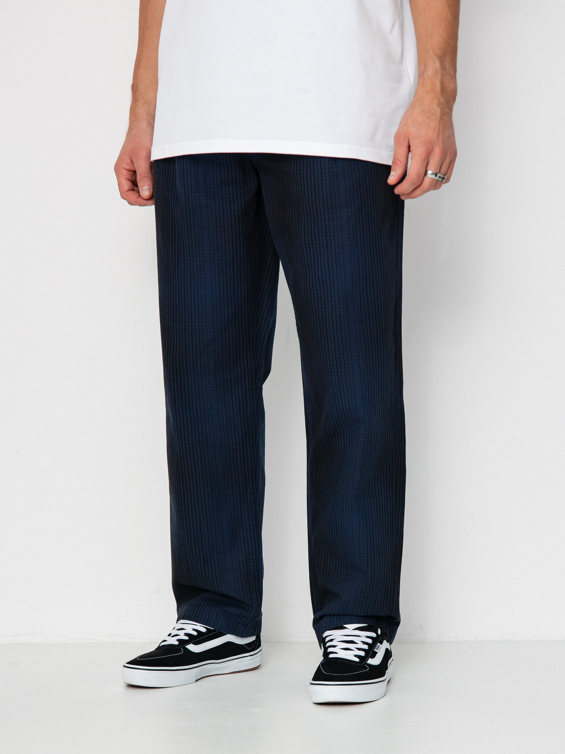 Vans Authentic Chino Loose Tapered Plaid Kisnadrág (dress blues/black)